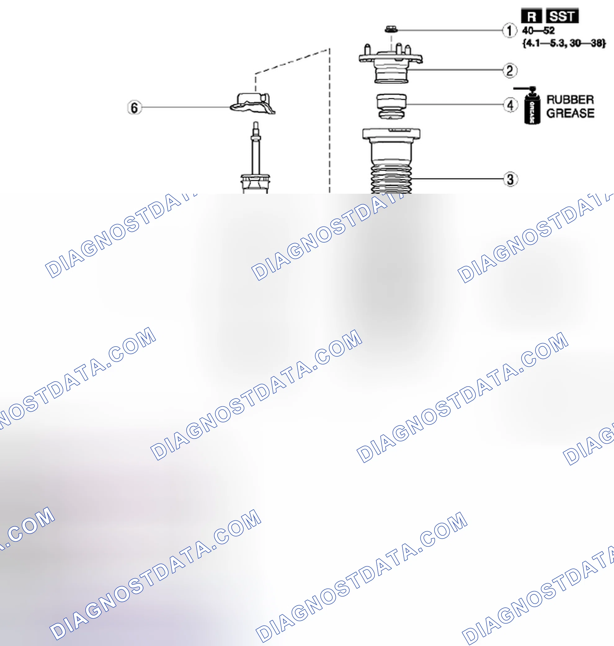 Scheme 6: FRONT SHOCK ABSORBER AND COIL SPRING DISASSEMBLY/ASSEMBLY