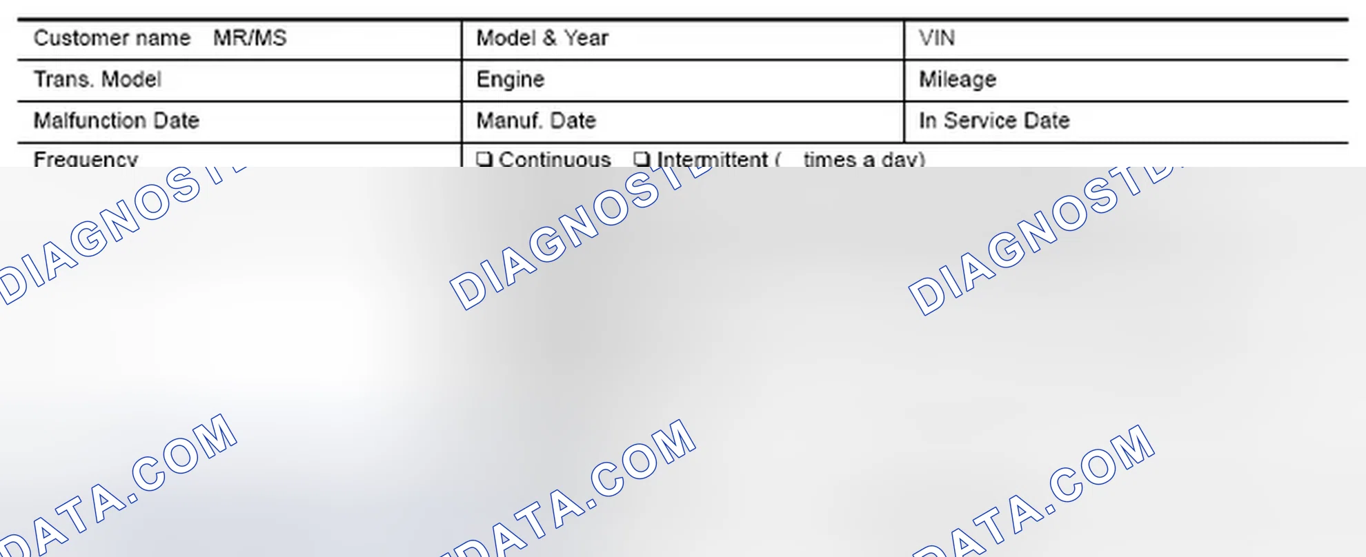 Scheme 98: INFORMATION FROM CUSTOMER