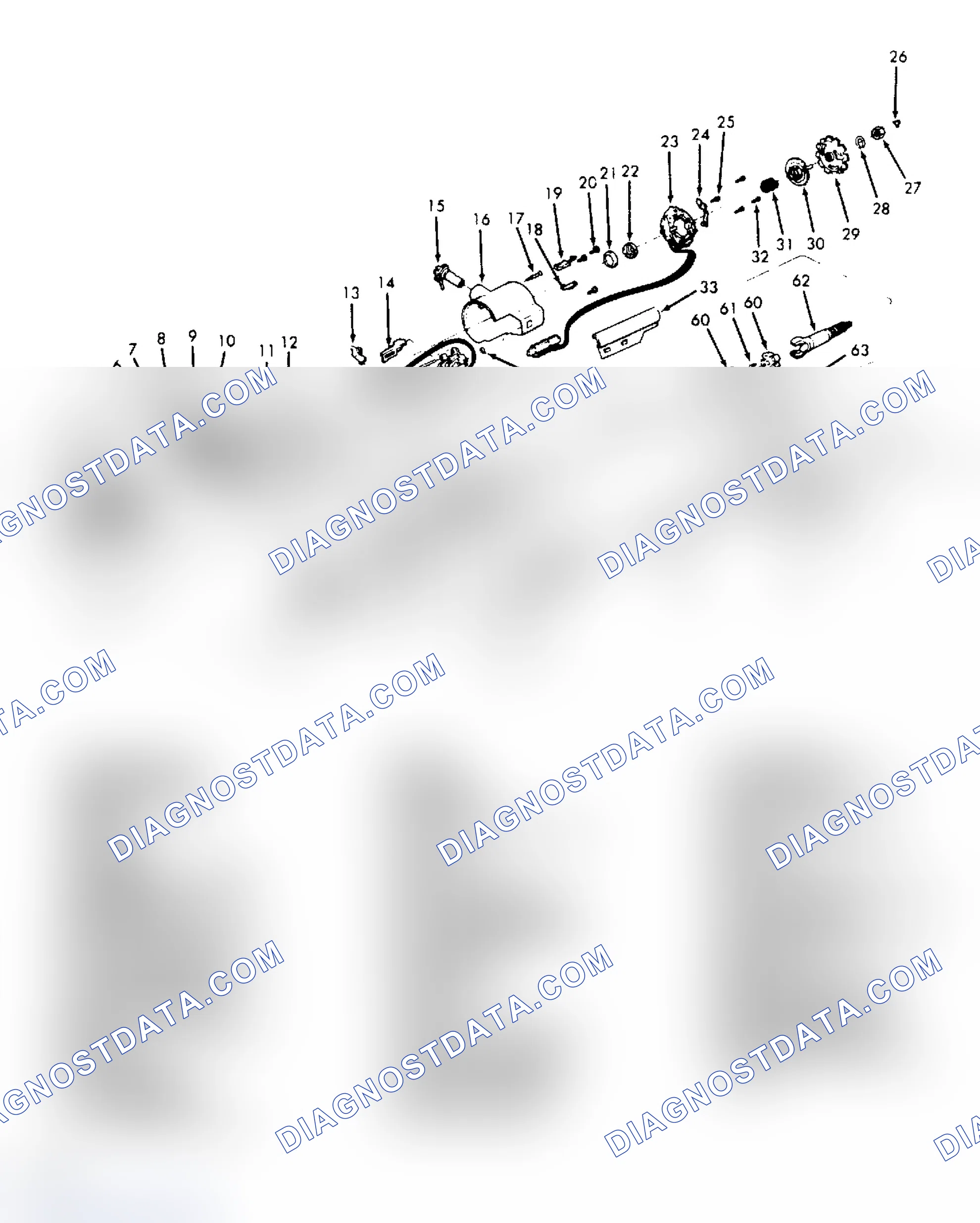 Fig. 15: Exploded View of Tilt Steering Column