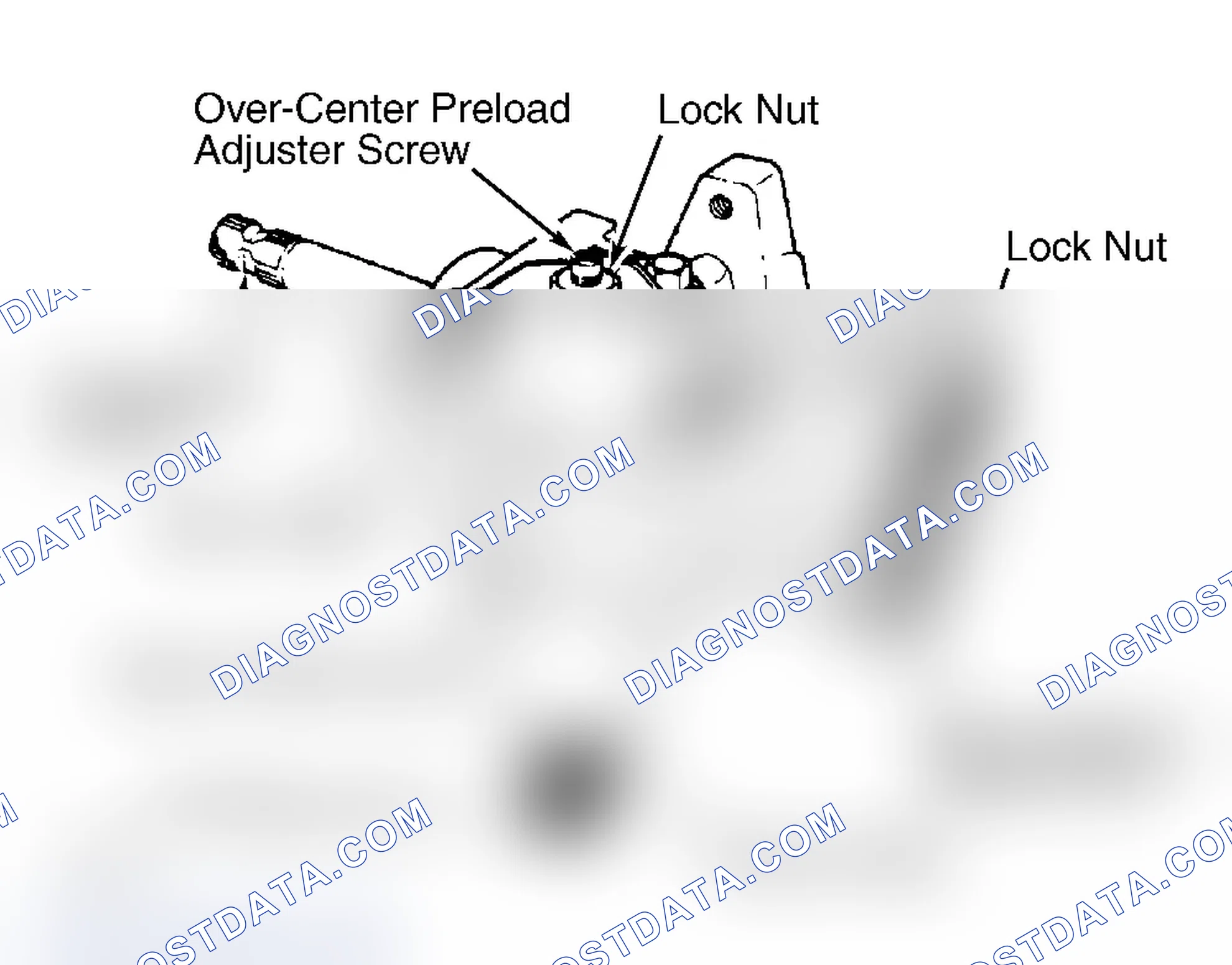 Scheme 1: Adjustment Points for Steering Gear. Worm bearing preload must be adjusted before over-center preload.