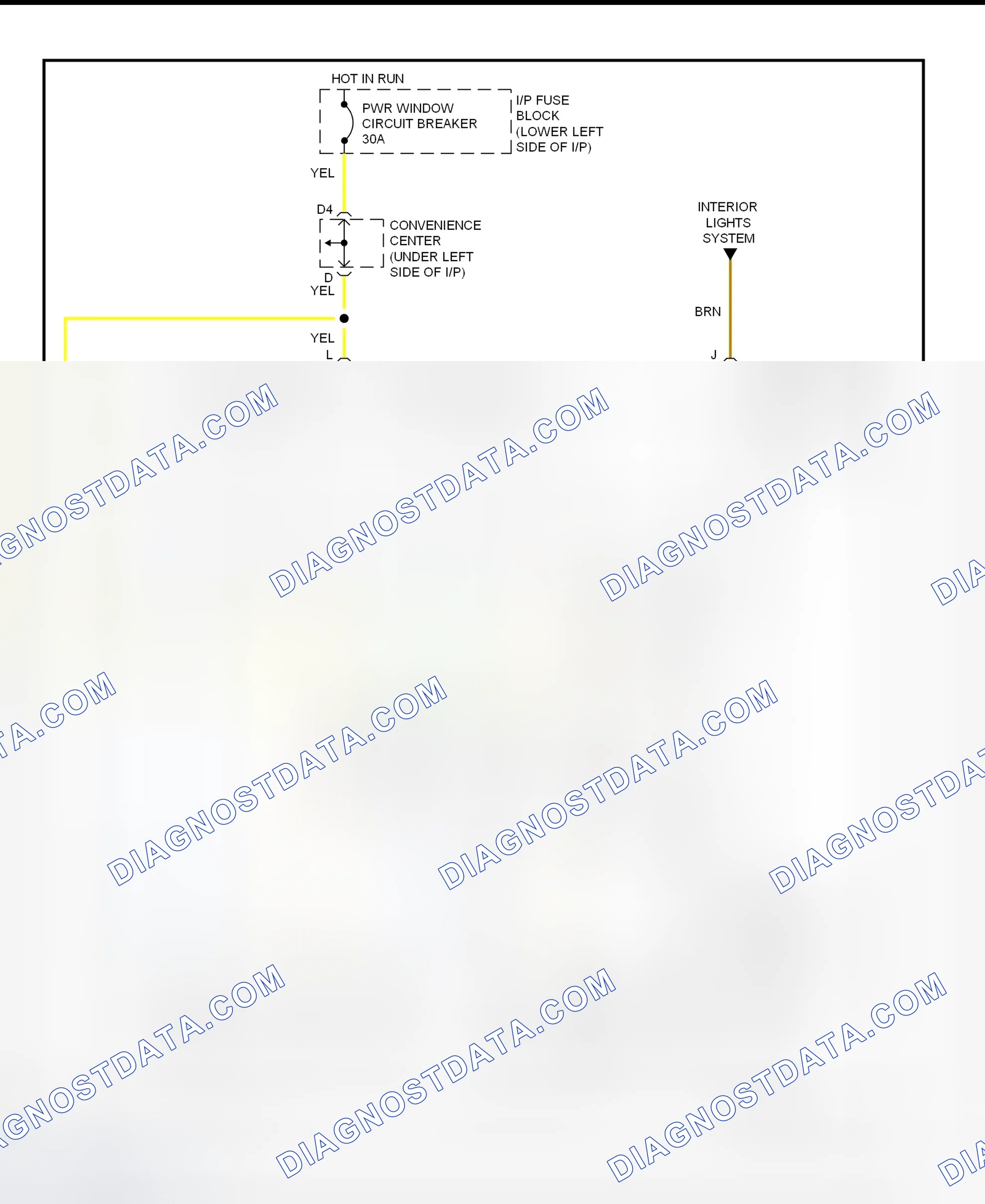 Scheme 1: Power Window Wiring Diagram (2 Door)