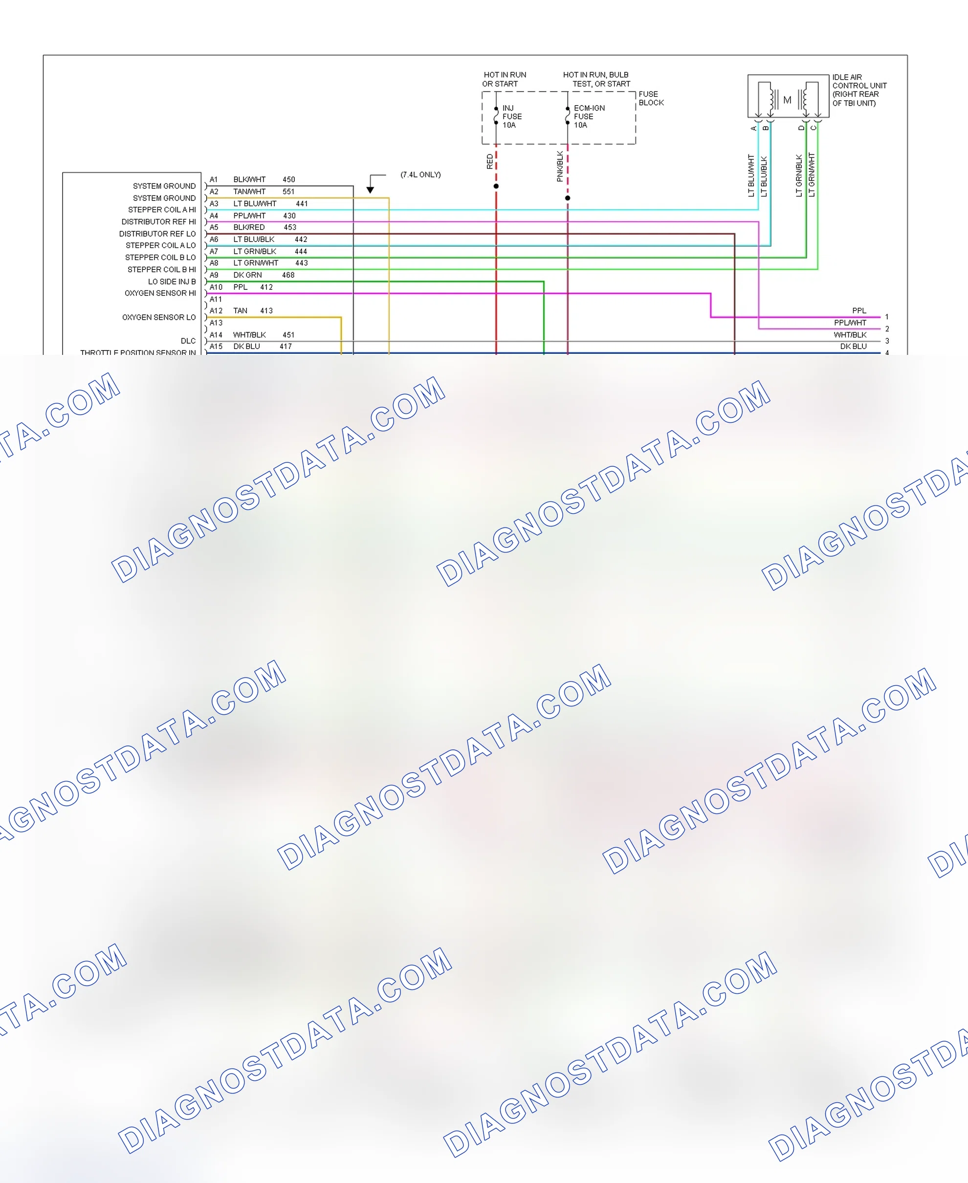 Scheme 24: Wiring Diagram (Pickup, Sierra, Suburban - 4.3L & 7.4L With M/T - 1 Of 3)