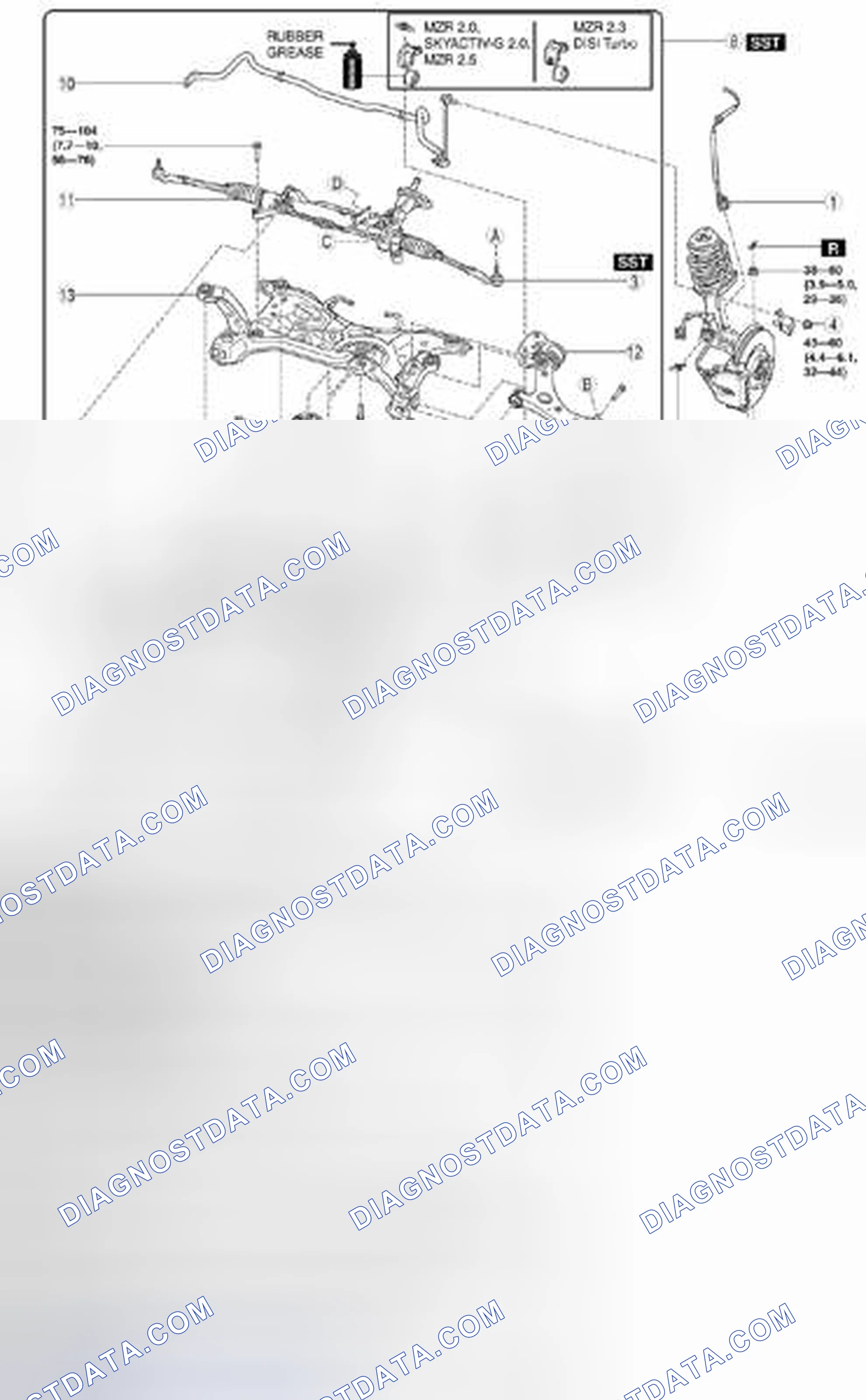 Scheme 27: Exploded View Of Front Suspension With Torque Specifications