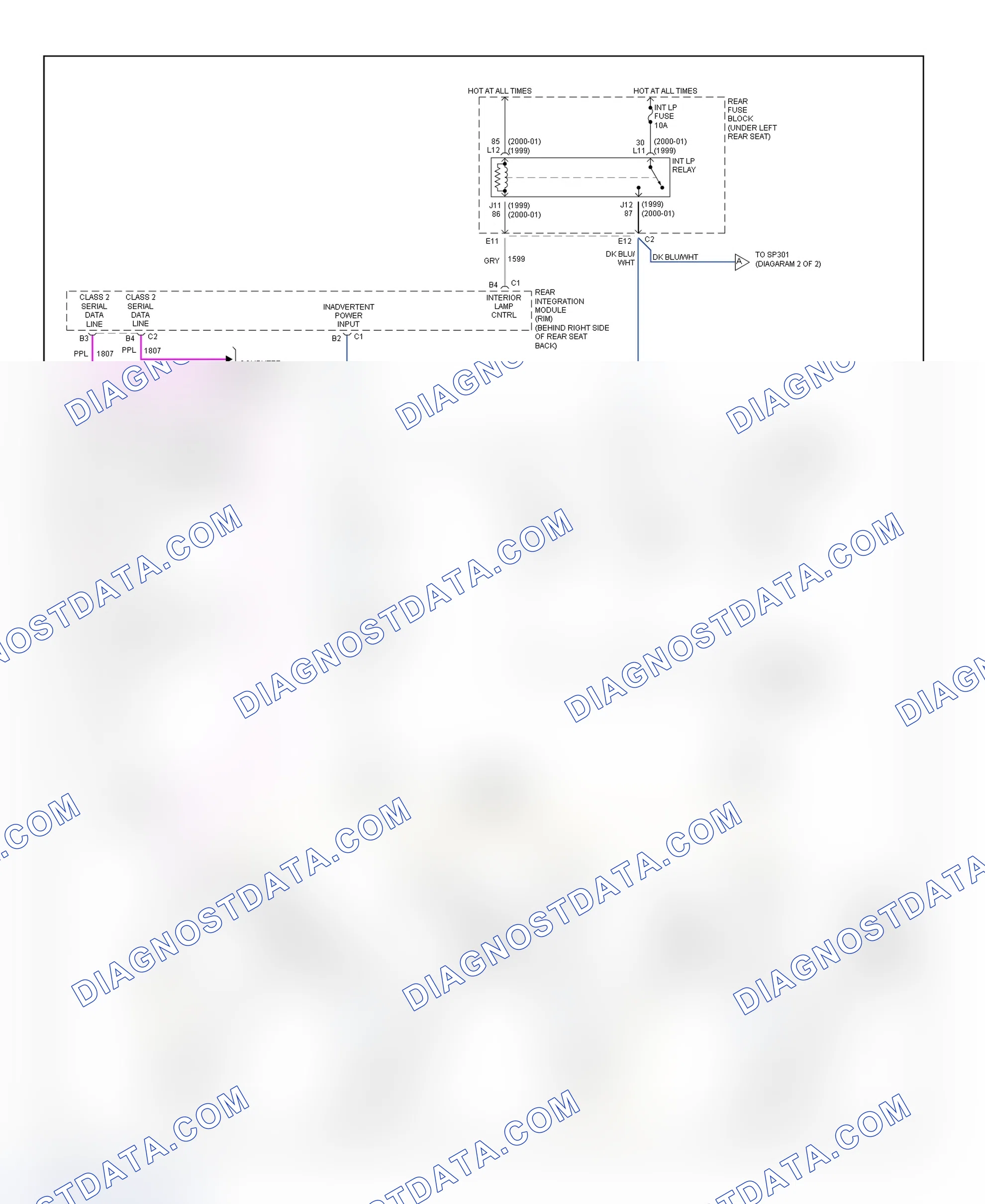 Scheme 59: Illumination/Interior Lights Wiring Diagram (Seville - 1 Of 4)