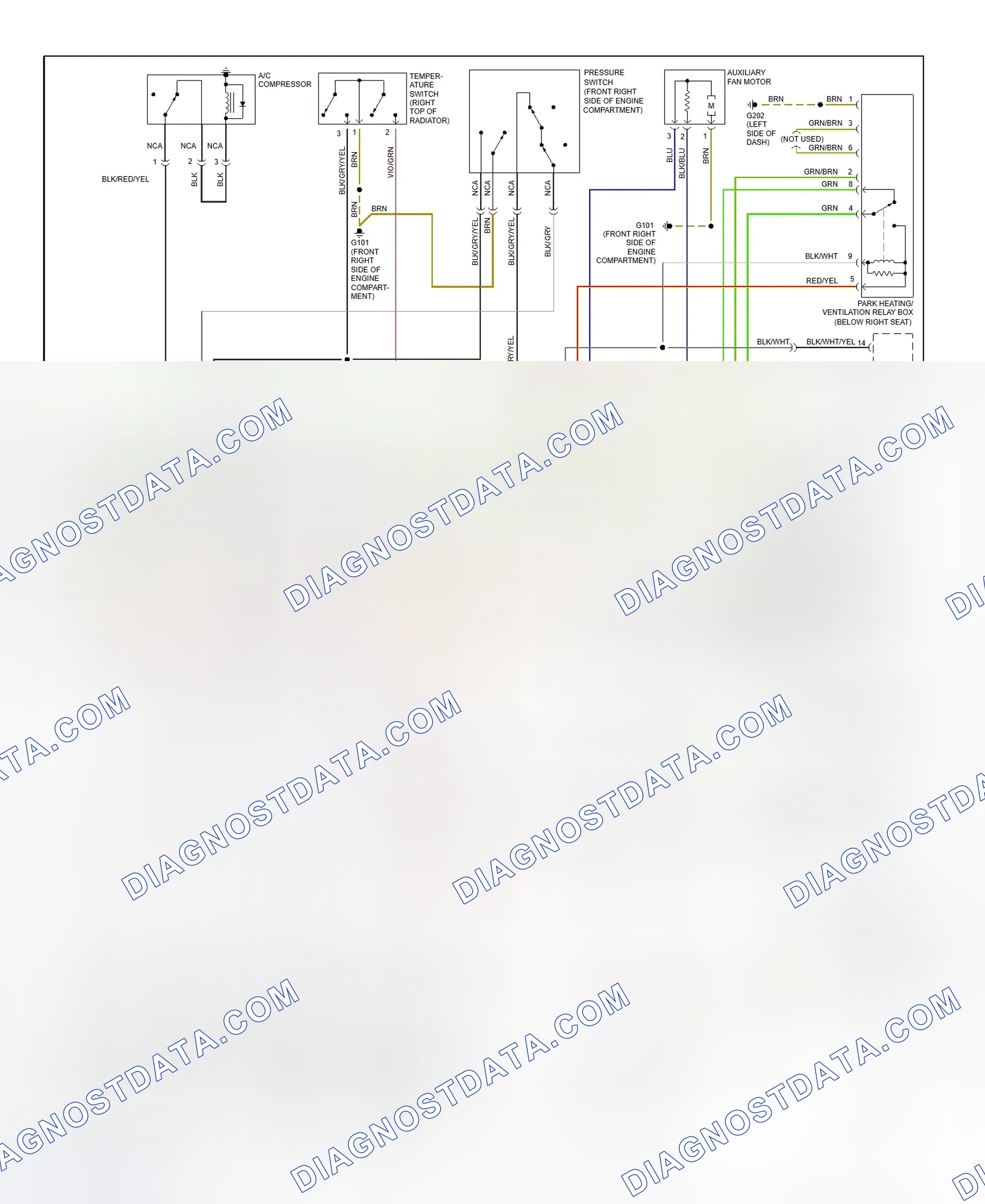 Scheme 6: 1994-95 Automatic A/C-Heater System Wiring Diagram (3 Of 3)
