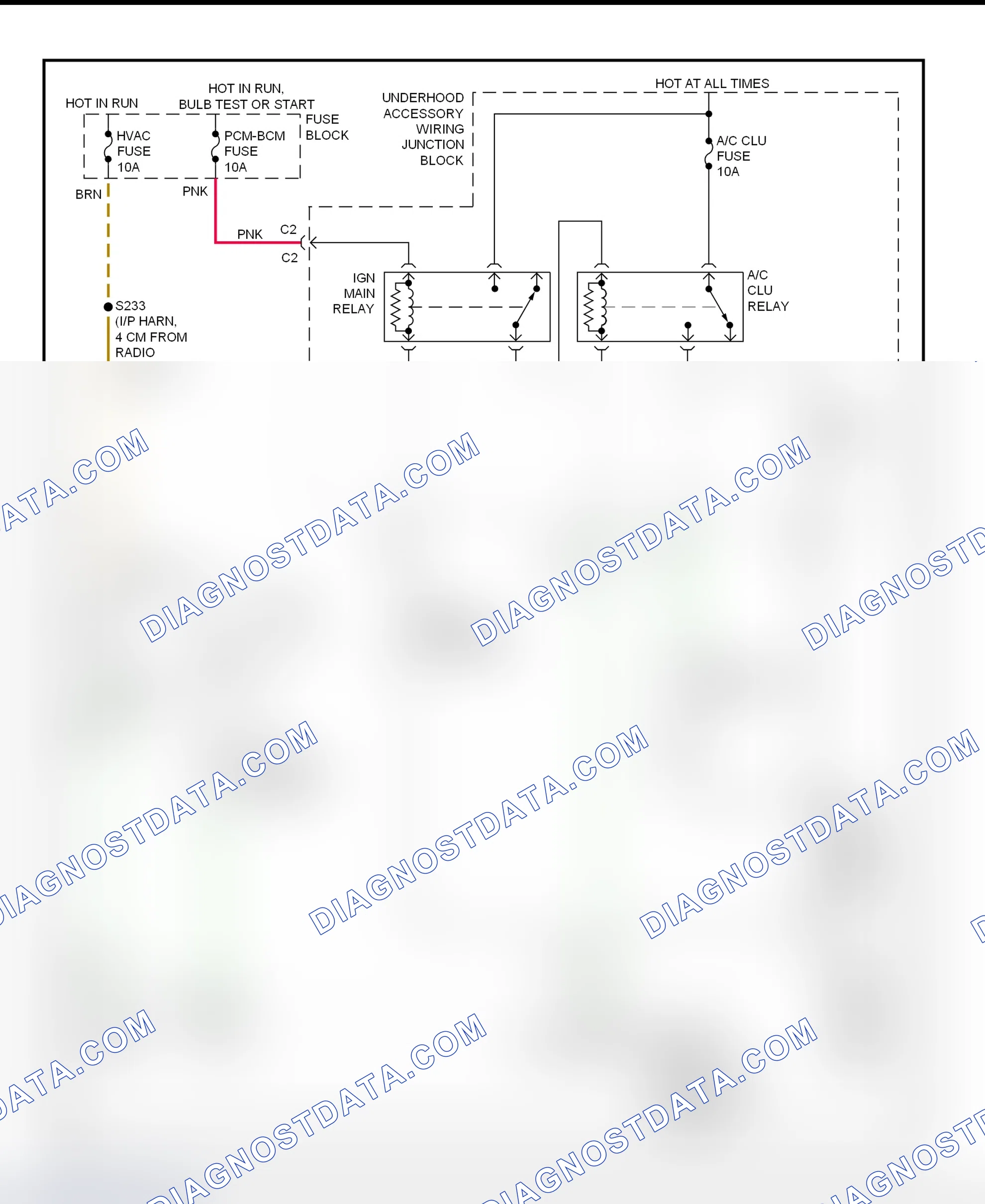 Scheme 10: A/C Compressor Clutch Control Circuit Wiring Diagram (Century & Regal)