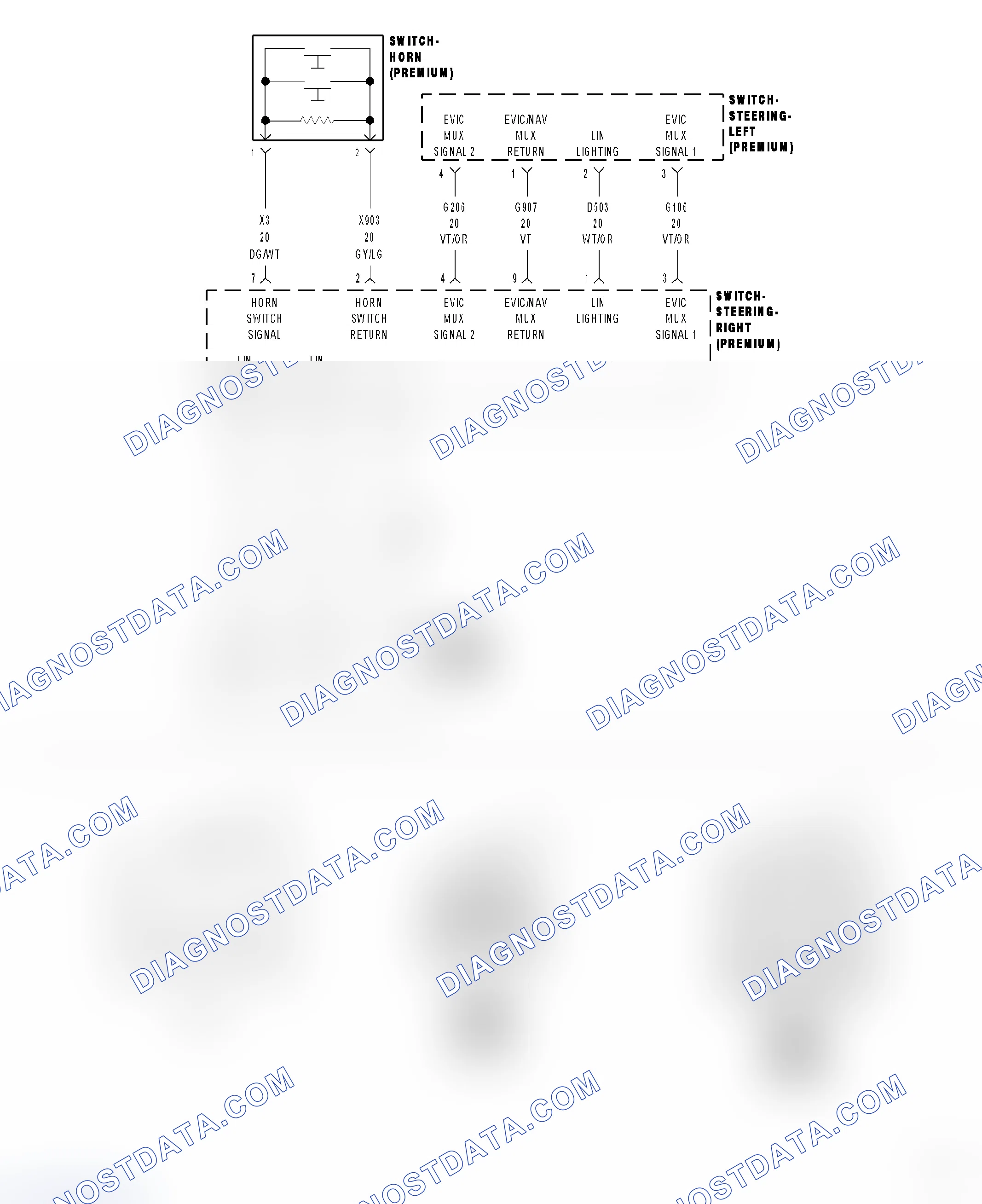 Scheme 3: B1489-STEERING WHEEL CONTROL AUDIO SWITCH CIRCUIT