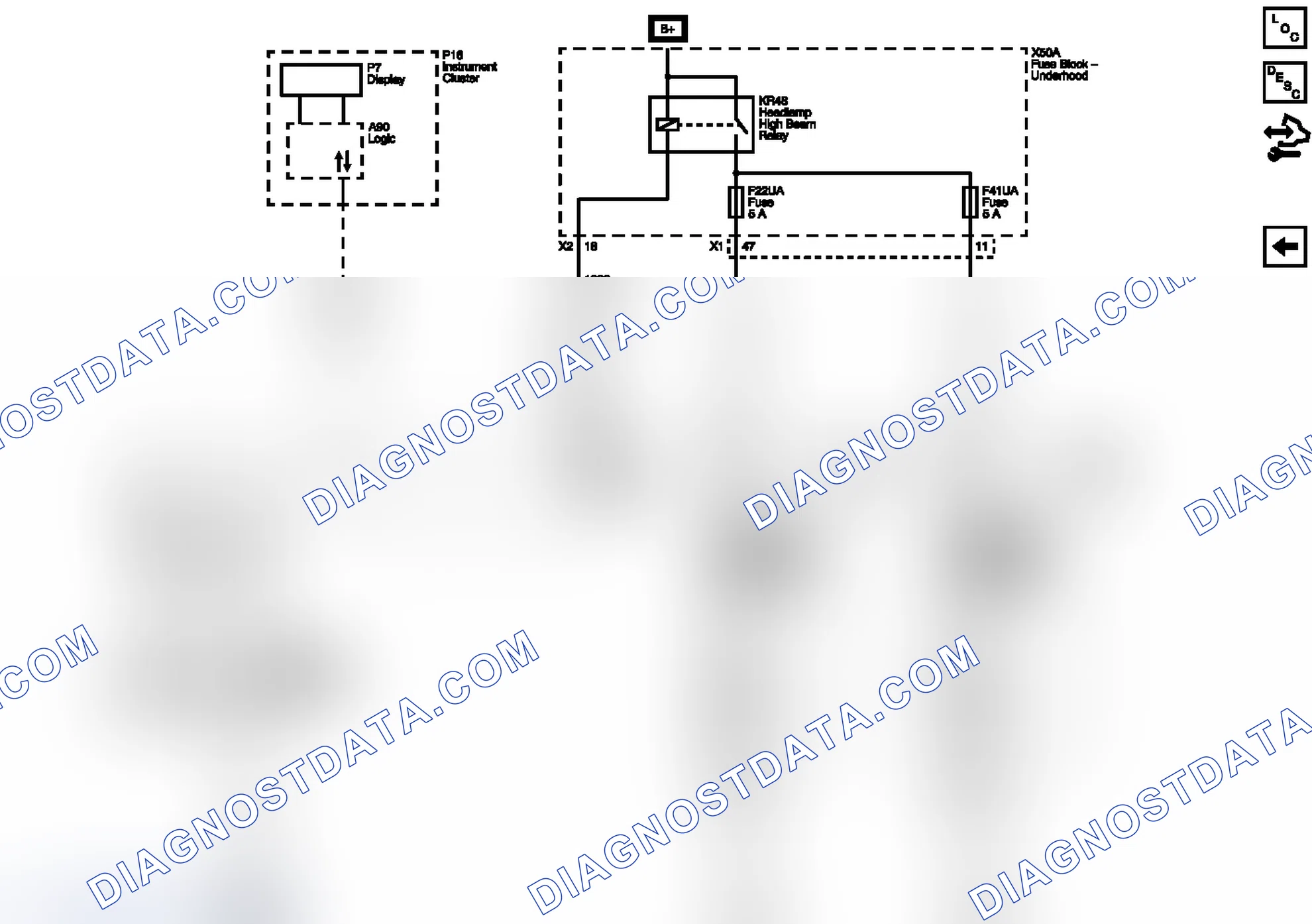 Scheme 2: High Beams Wiring Schematics