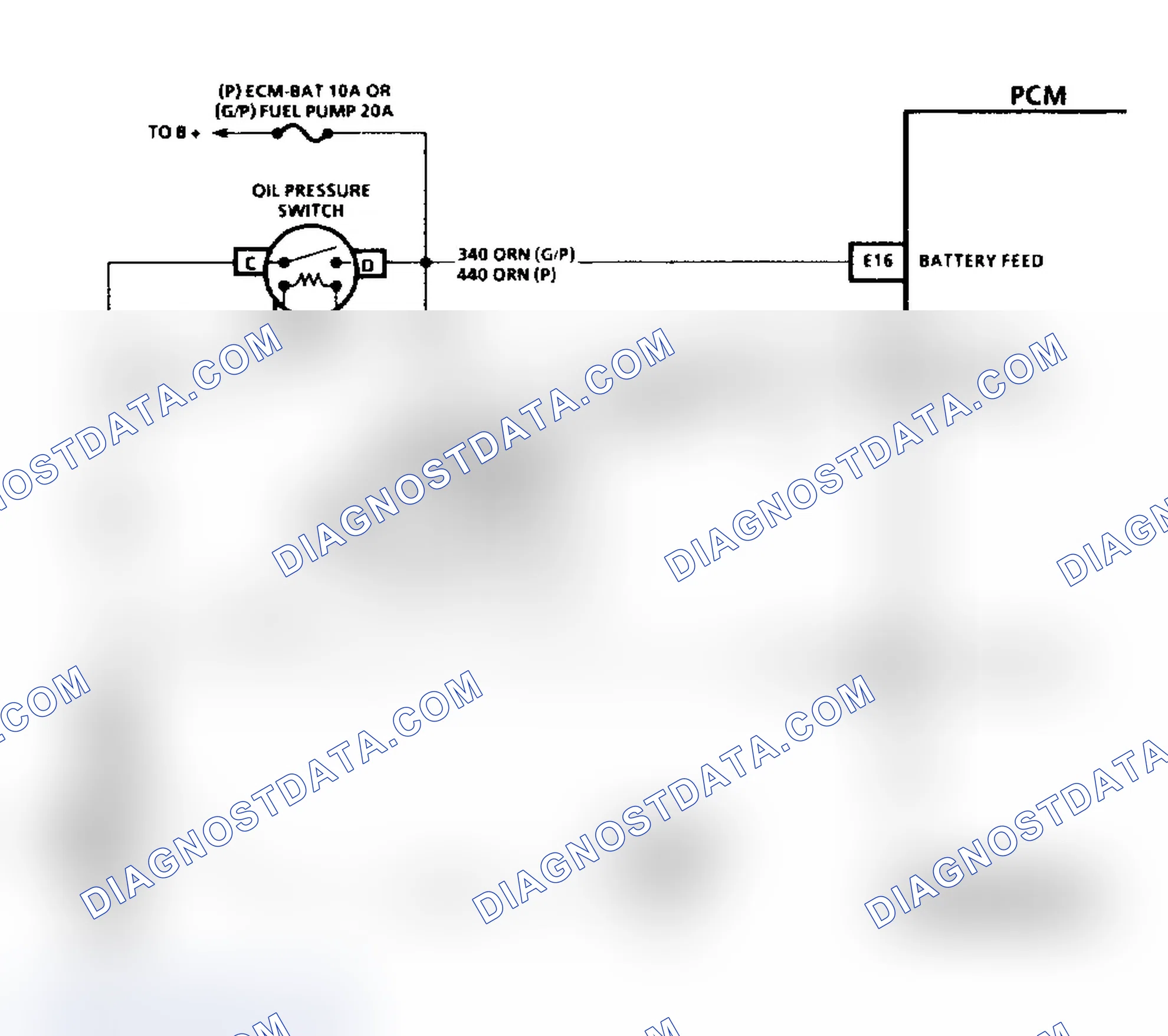 Scheme 377: Code 54 Schematic ("P" Series) Fuel Pump Circuit