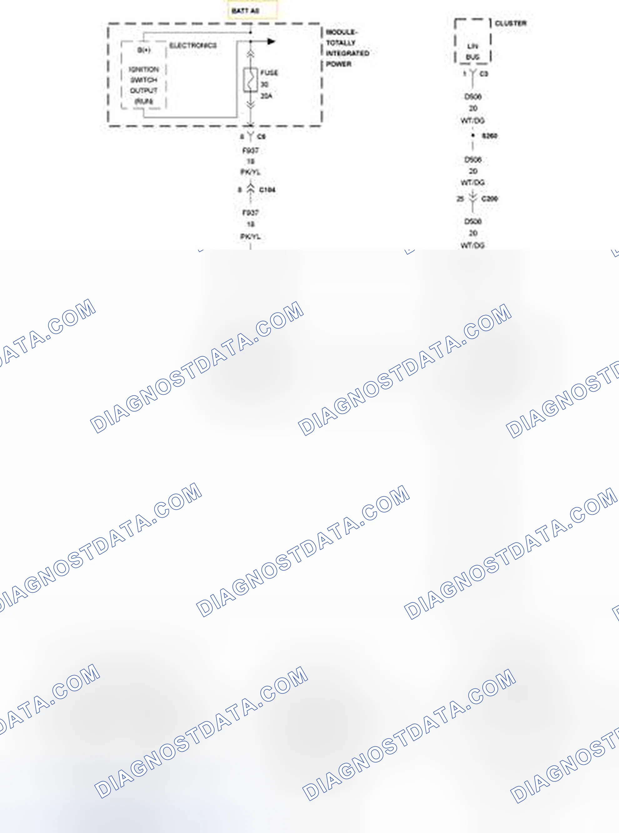 Scheme 104: U0208-LOST COMMUNICATION WITH HEATED SEATS CONTROL MODULE