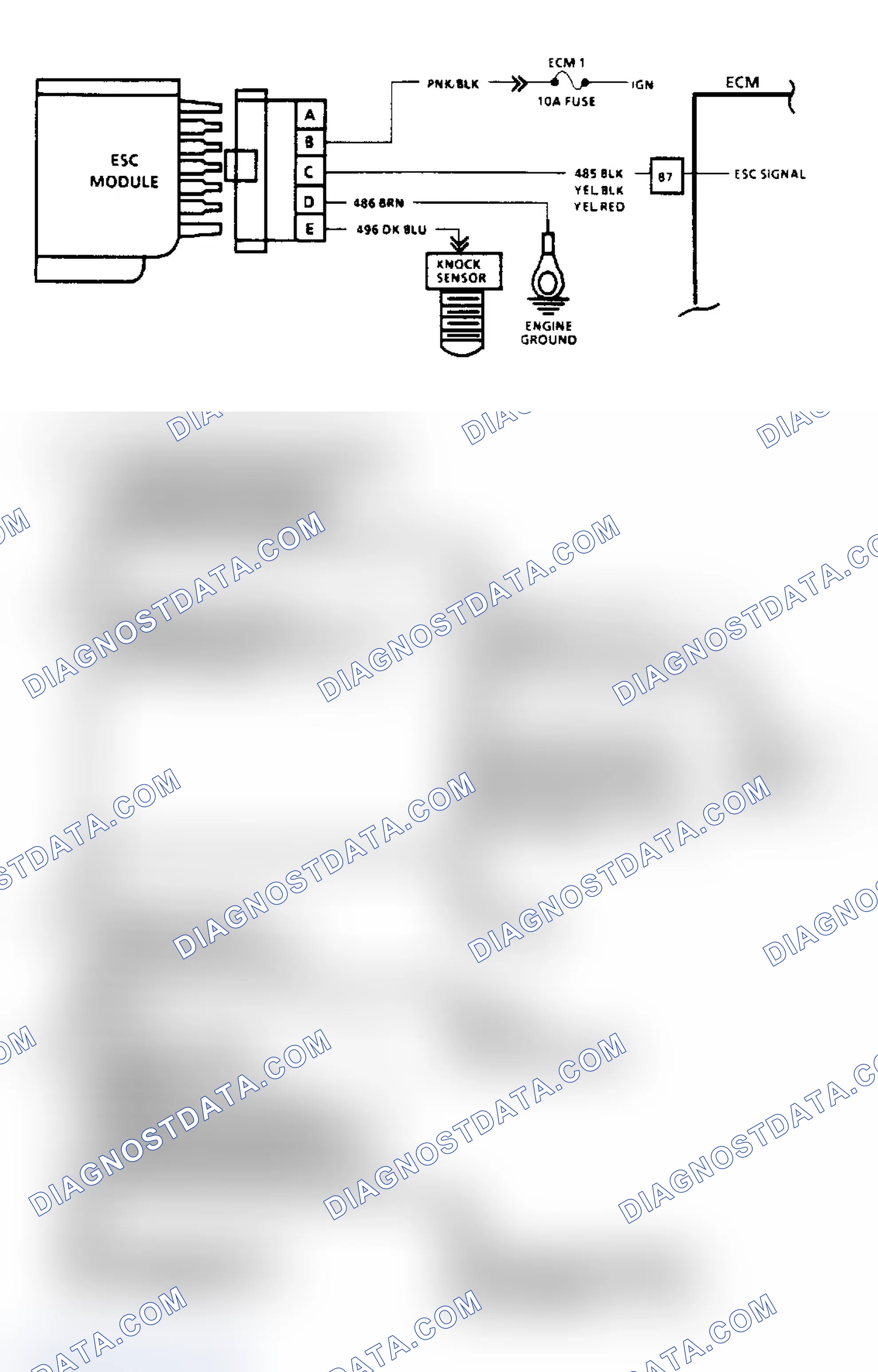Scheme 114: Electronic Spark Control Check (Except 2.5L & 7.4L Engines) - Flow Chart & Schematic