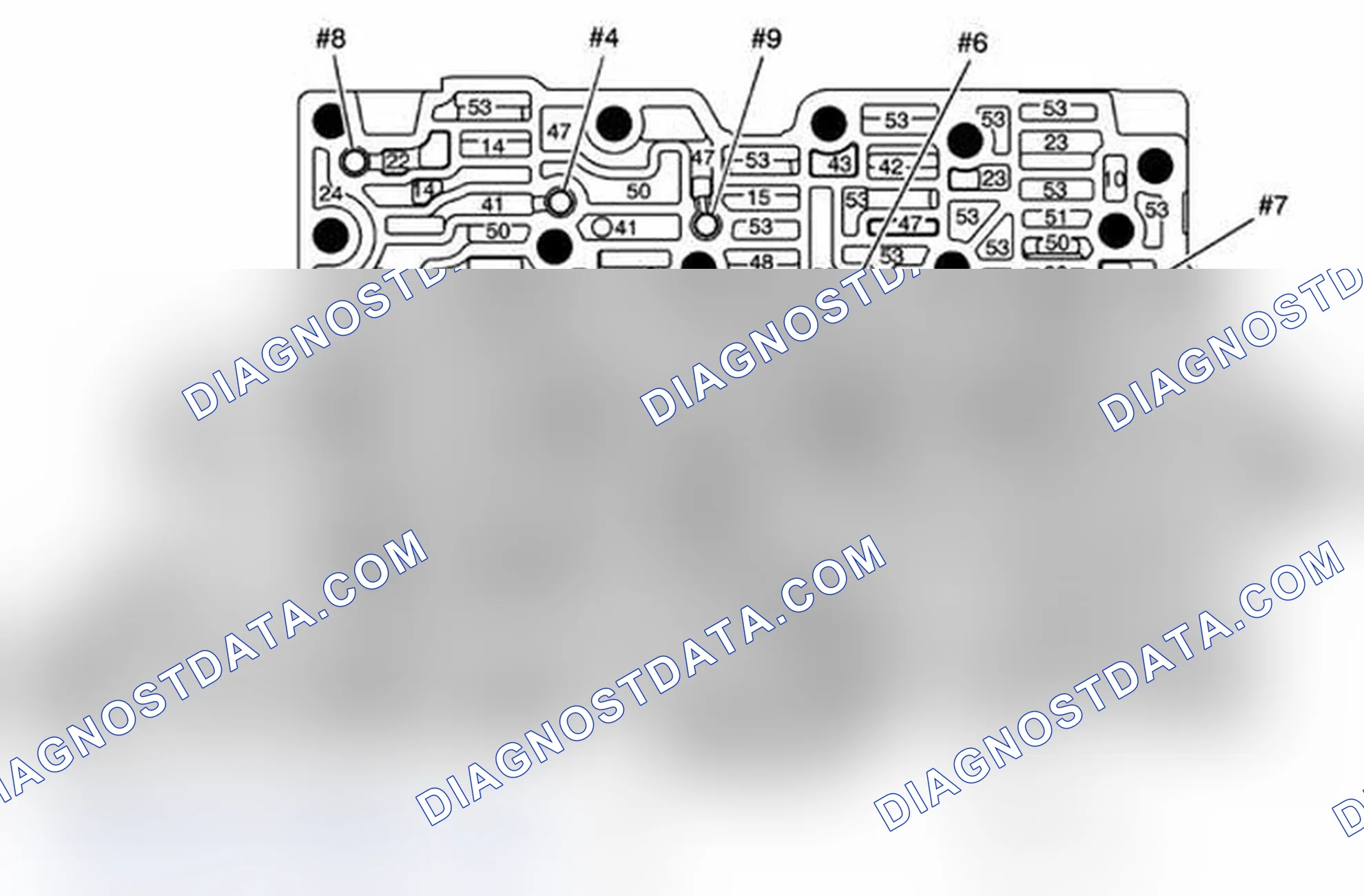 Scheme 53: Control Valve Upper Body Assembly- Upper Body Spacer Plate Side