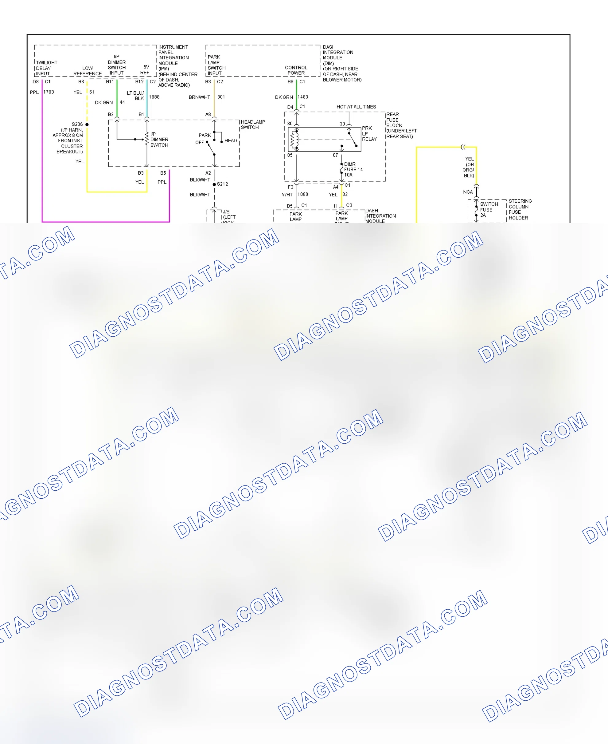 Scheme 61: Illumination/Interior Lights Wiring Diagram (Seville - 3 Of 4)
