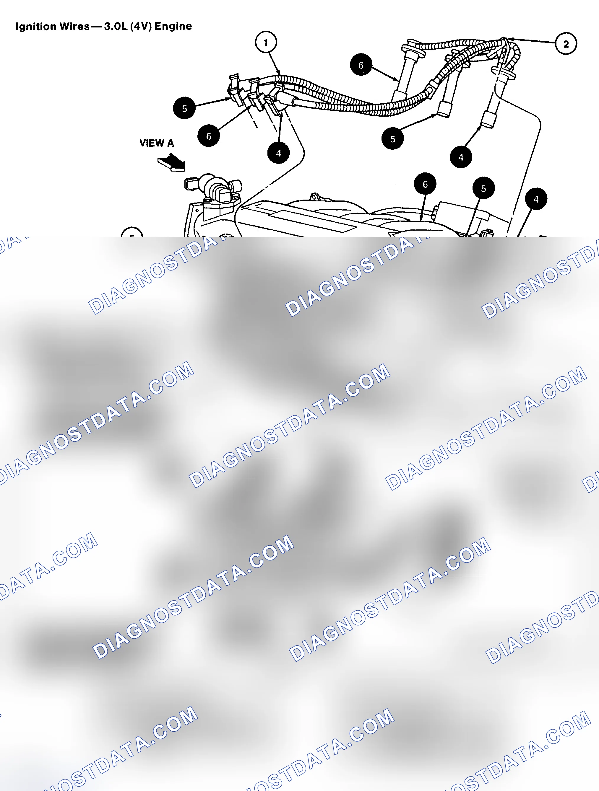Scheme 5: Spark Plug Wire Routing (3.0L - VIN "S")