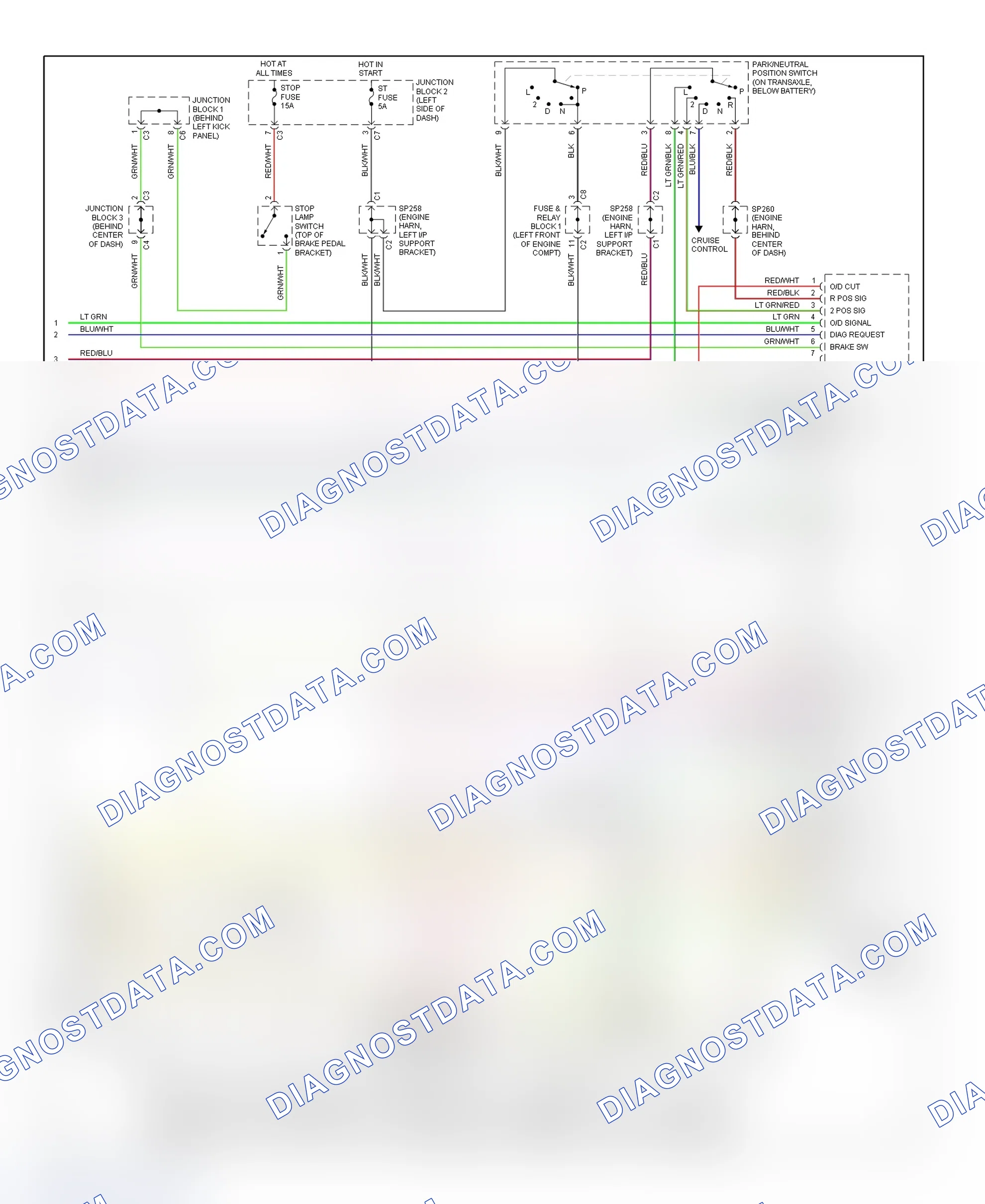 Scheme 147: PCM Wiring Diagram (Prizm - 1.8L With 4-Speed A/T - 3 Of 3)