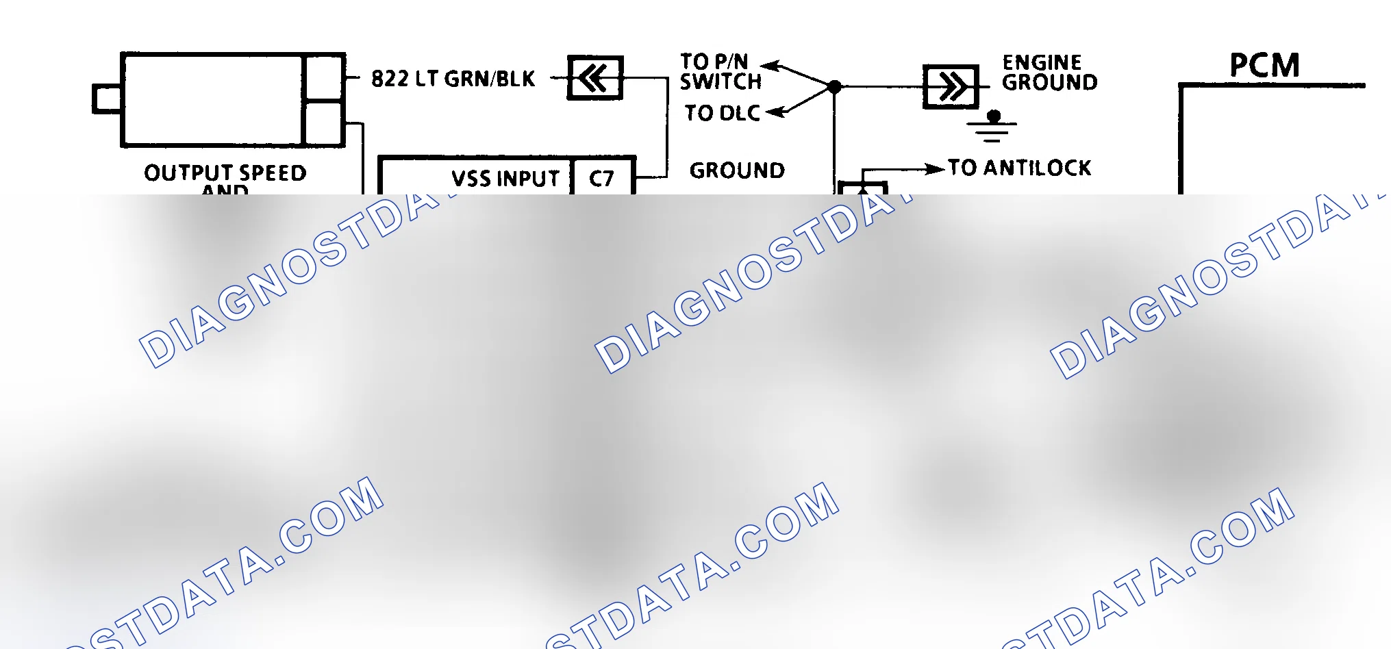 Scheme 325: DTC 16 Schematic ("C" & "K" Series) Vehicle Speed Signal Buffer Fault