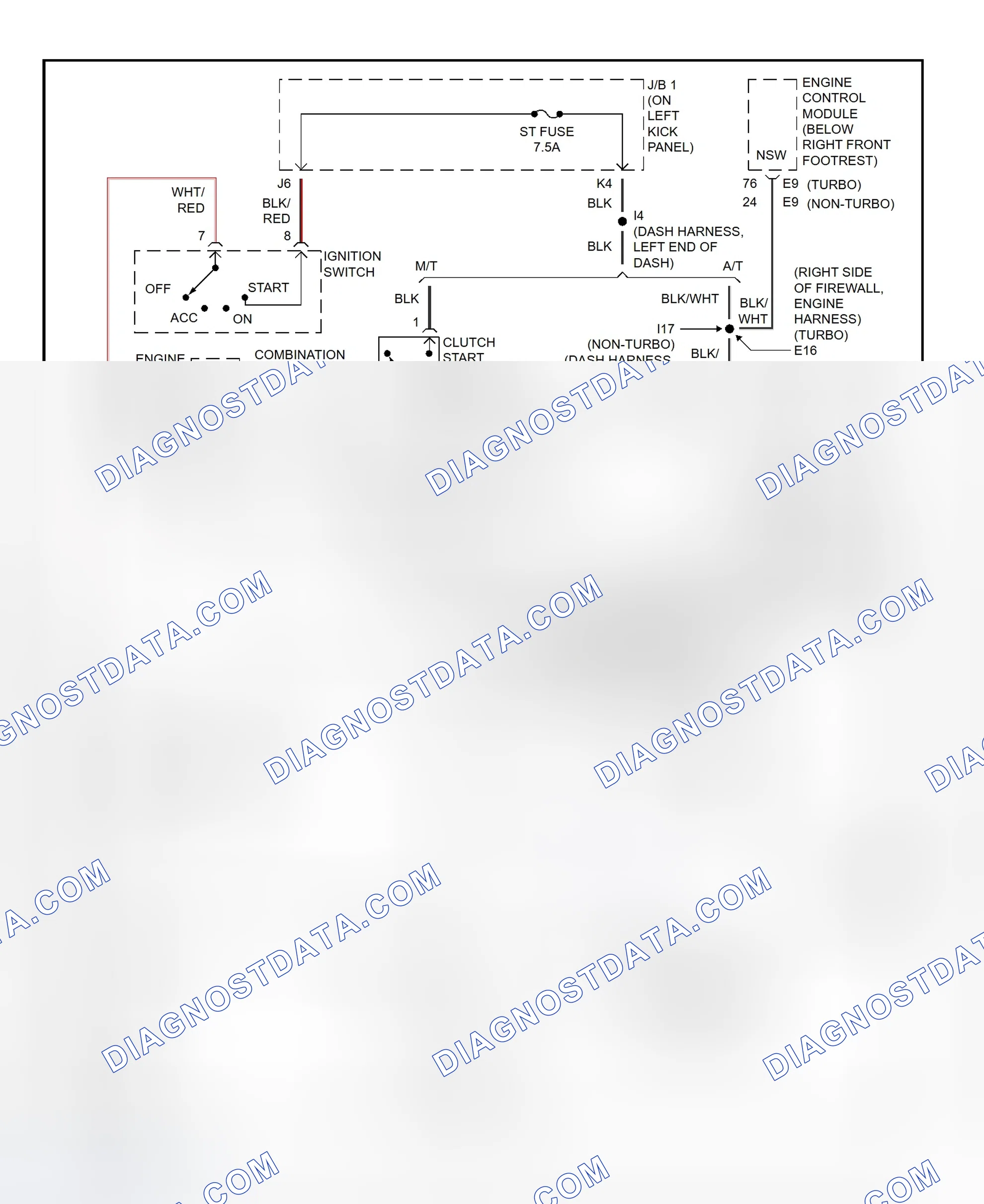 Fig. 34: Starting System Wiring Diagram (Supra)