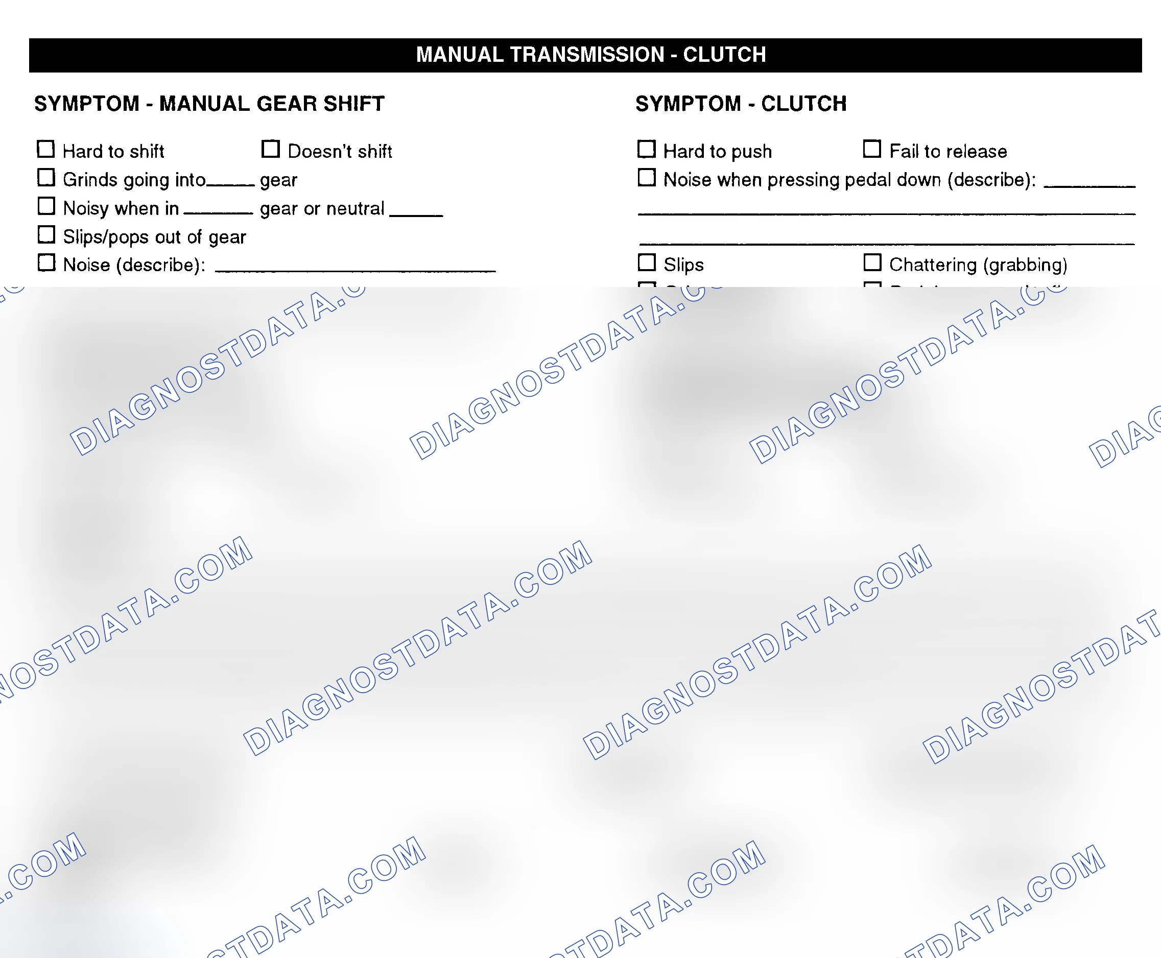 Scheme 10: Manual Transmission & Clutch