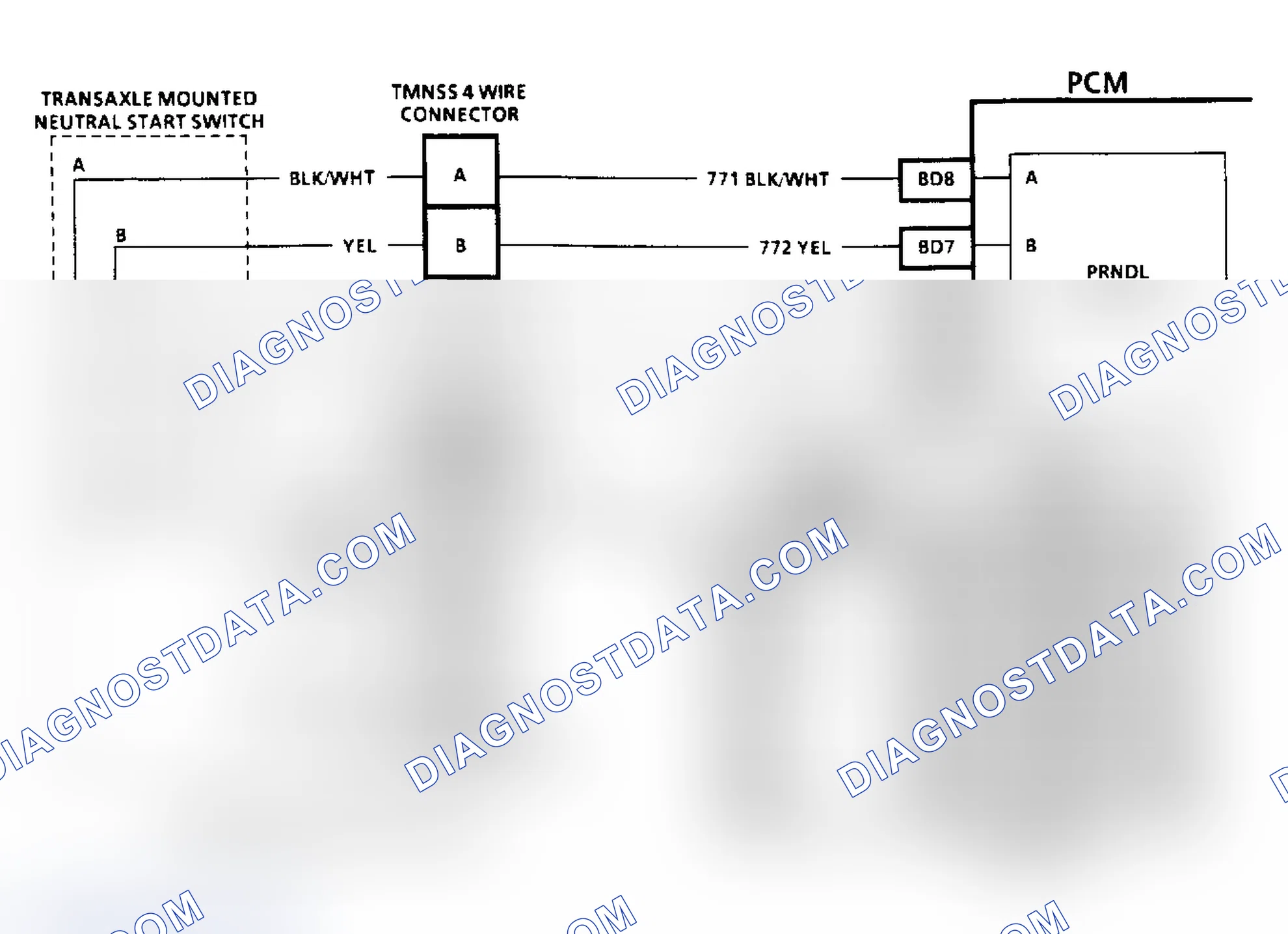 Scheme 251: CODE 31, Schematic, Park/Neutral Switch Circuit (3.8L)