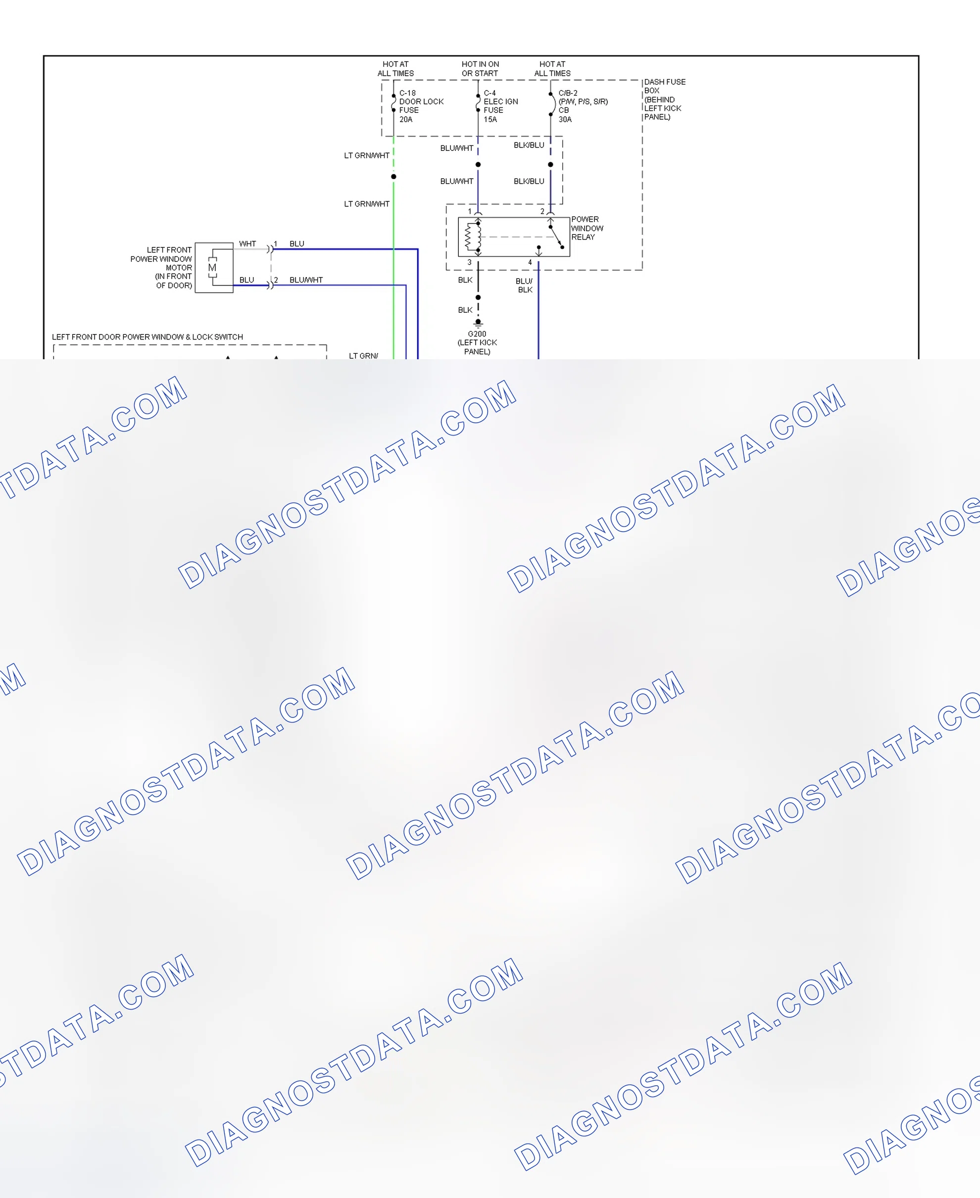 Scheme 5: Power Window System Schematic (Trooper)