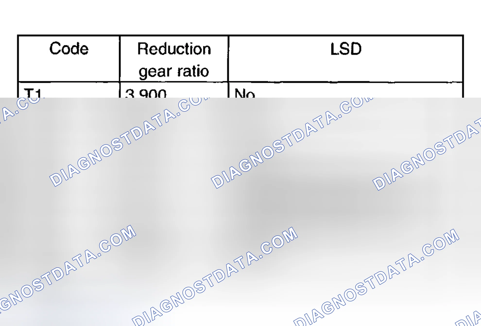 Scheme 9: Rear Differential 2 Identification Chart