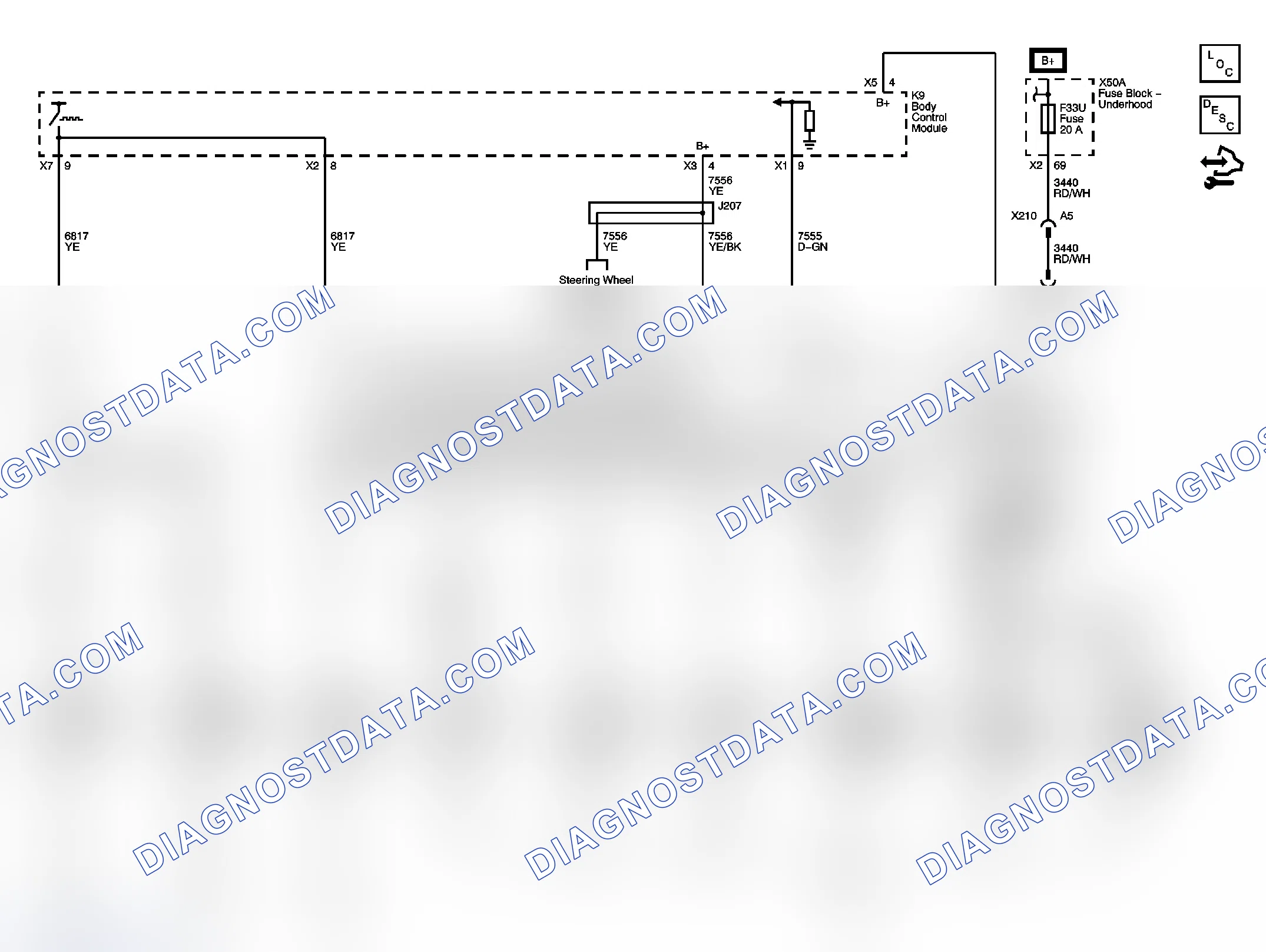 Scheme 10: Interior Lights Dimming Wiring Schematic
