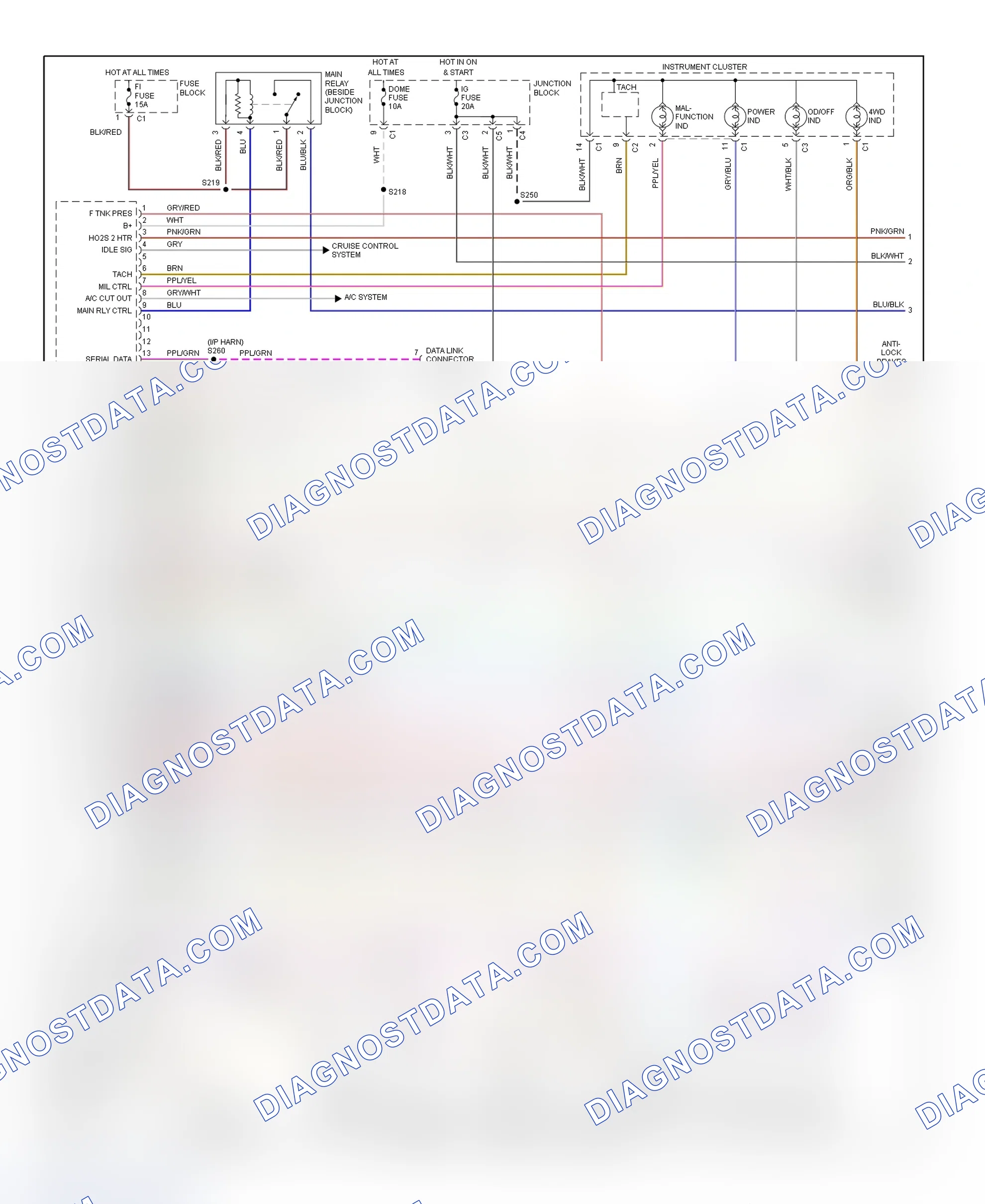 Scheme 215: PCM Wiring Diagram (Tracker - 2.0L - 1 Of 3)