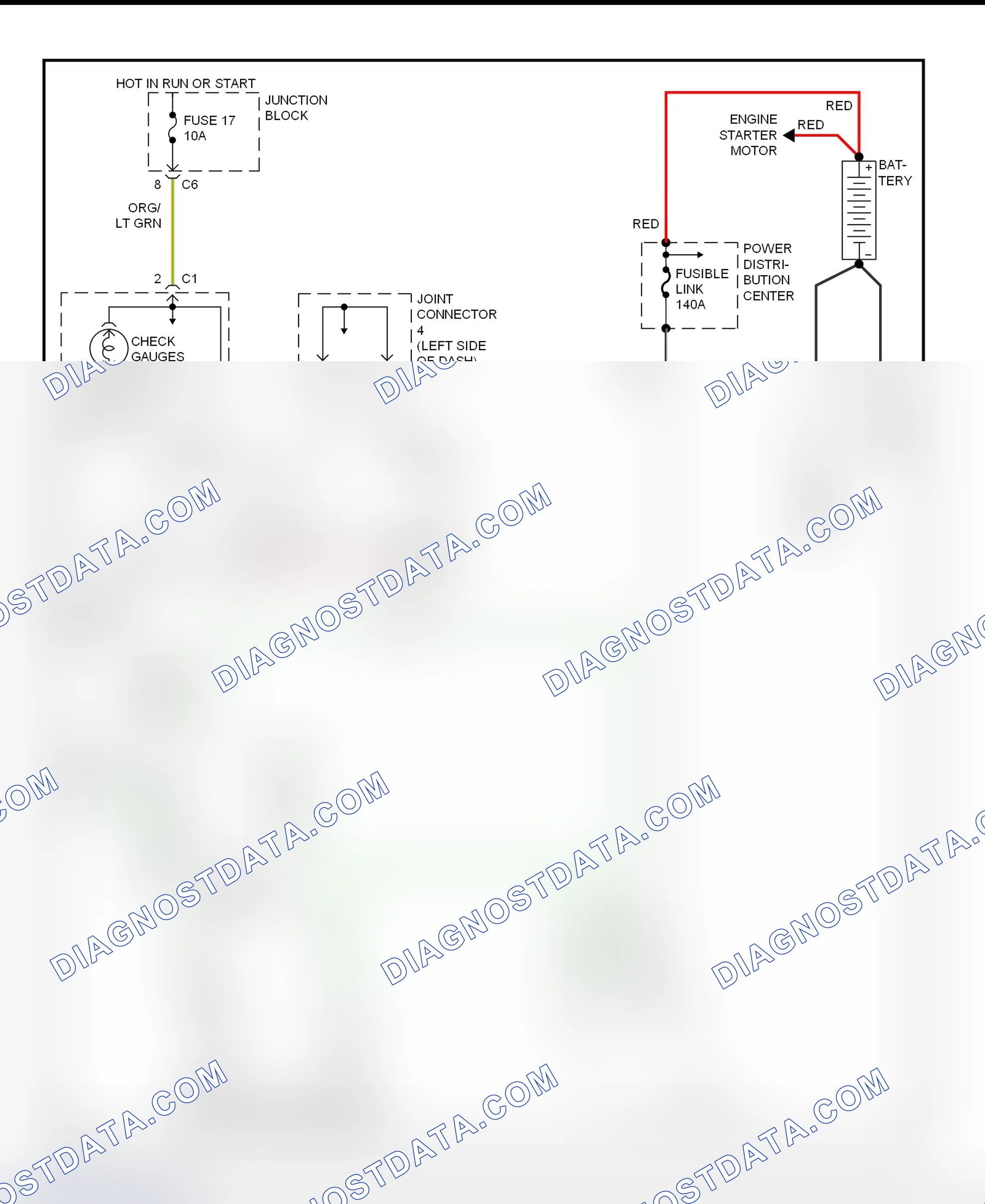 Scheme 1: Charging System Wiring Diagram (Dakota)
