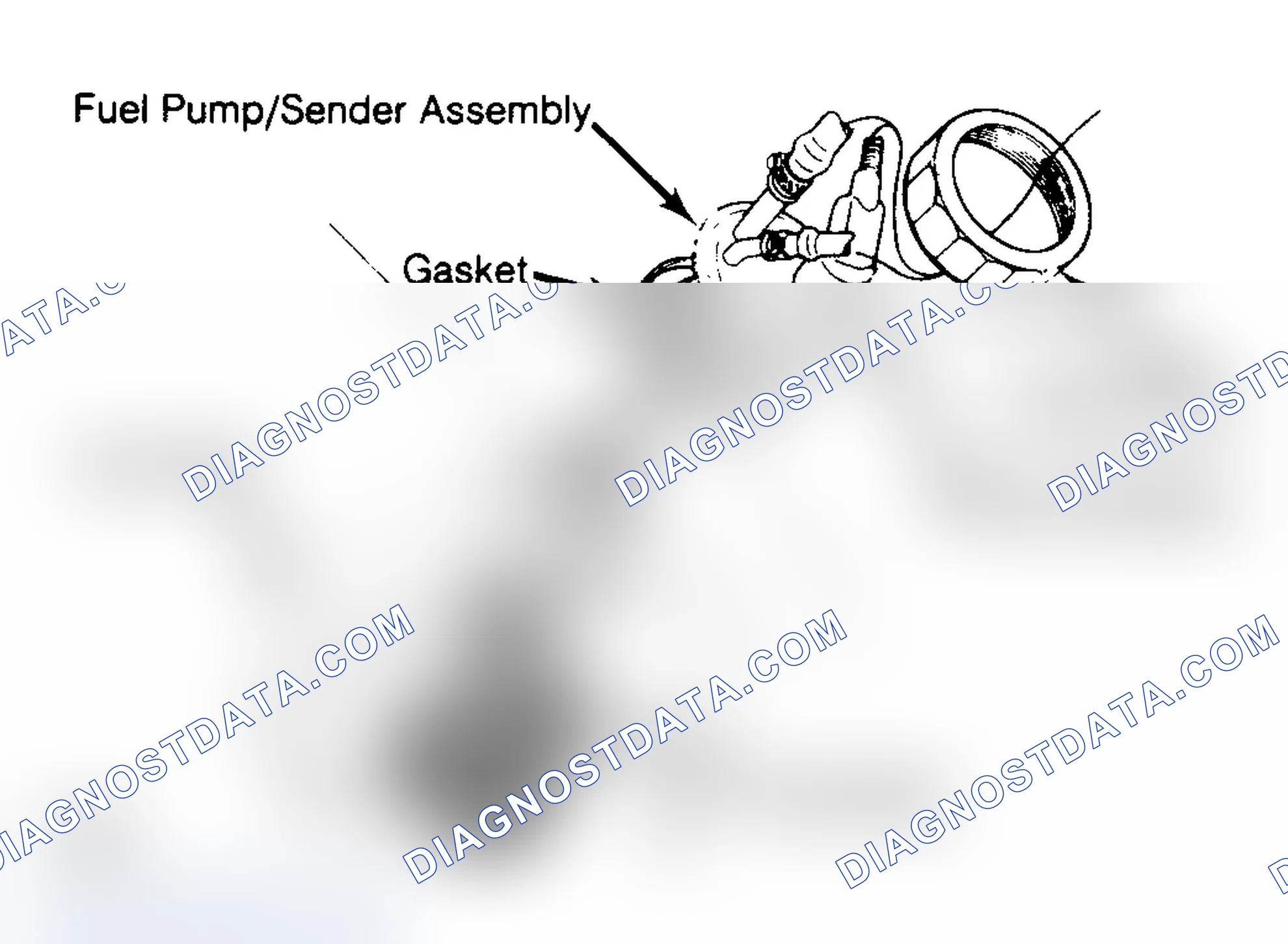 Scheme 31: Electric Fuel Pump/Sending Unit Assembly Assembly shown is for vehicles with 7.5L engines. All other models are similar. Courtesy of Ford Motor Co.