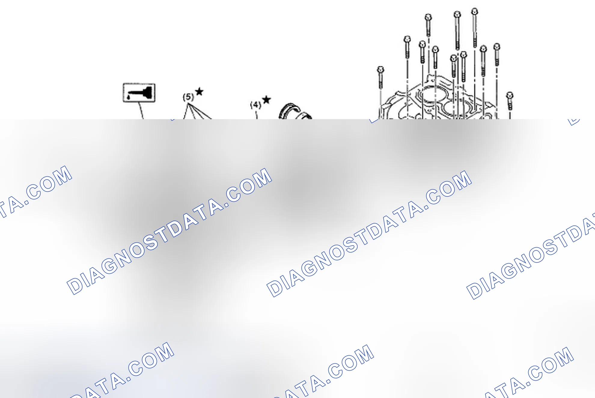 Scheme 161: Identifying Rear Oil Seal, Crankshaft, Crankshaft Bearing And O-Ring