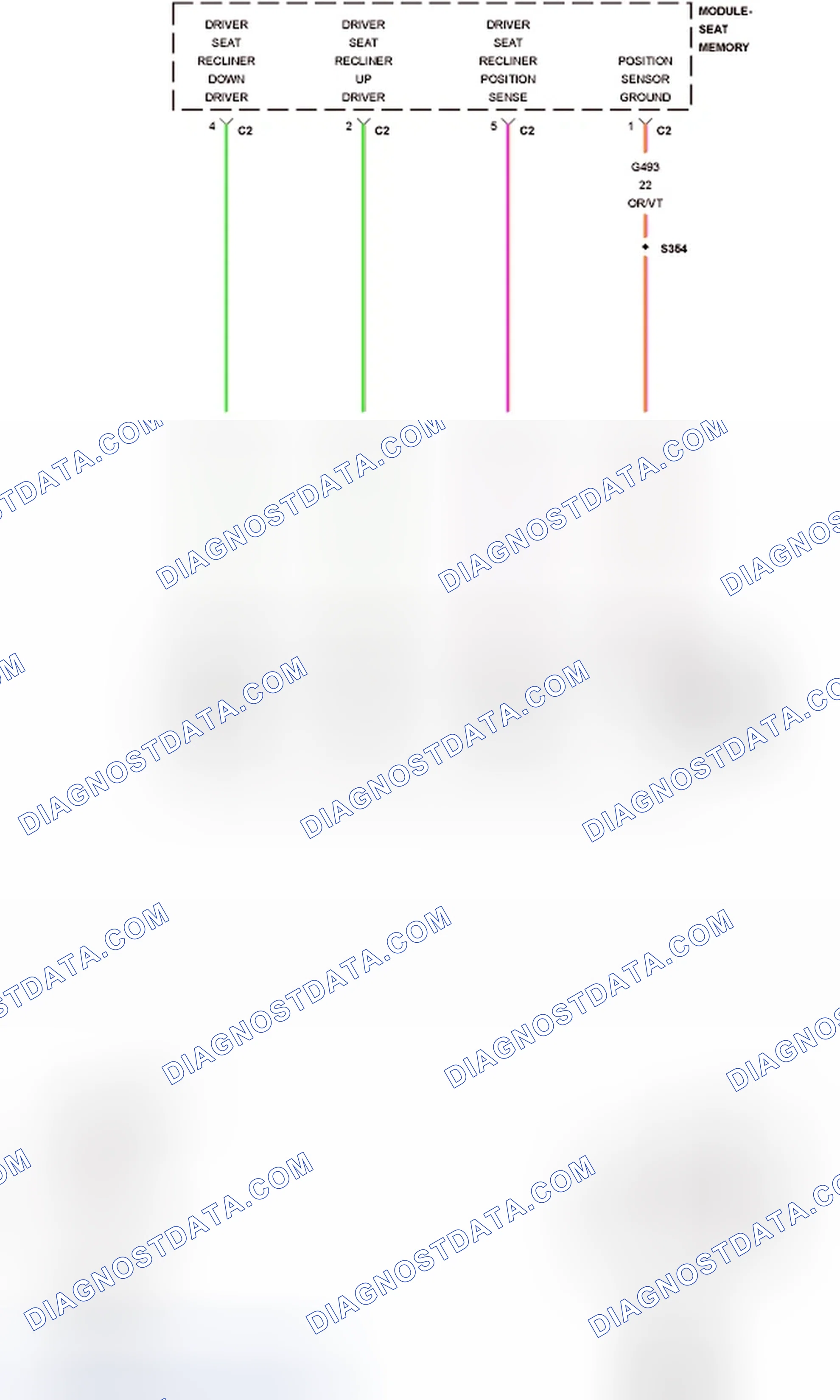 Scheme 227: B1D79-SEAT RECLINER POSITION SENSOR CIRCUIT LOW