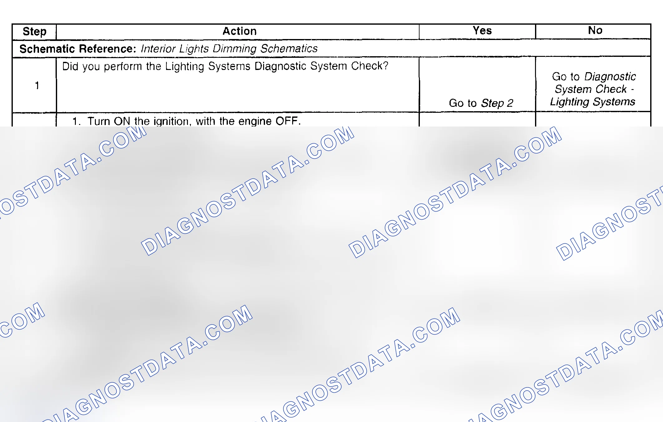 Scheme 135: INTERIOR BACK LIGHTING DOES NOT DIM