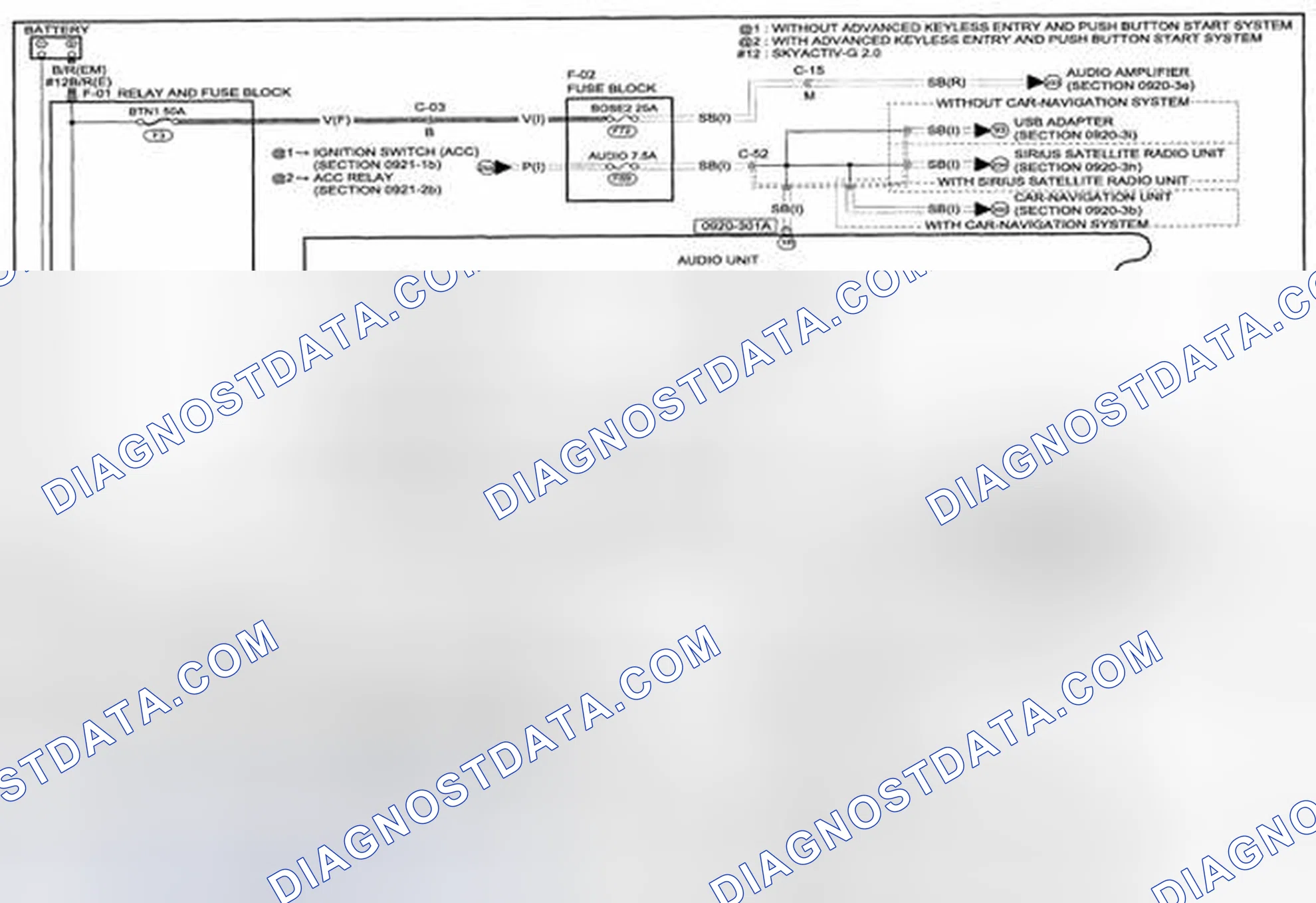 Scheme 349: Audio System (Bose® Type Audio) Wiring Diagram - 0920-3a (1 Of 2)