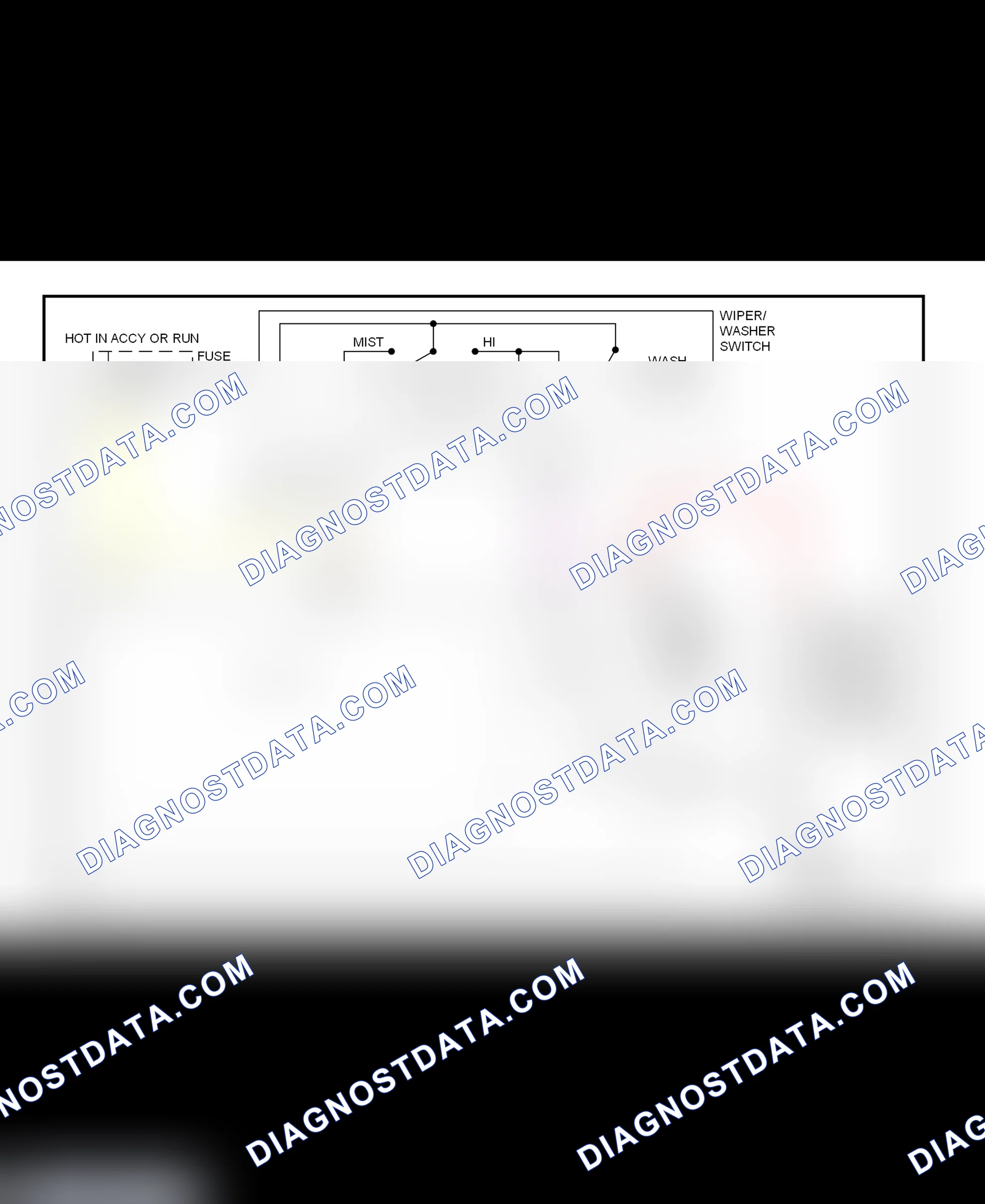 Fig. 1: Front Wiper/Washer System Wiring Diagram