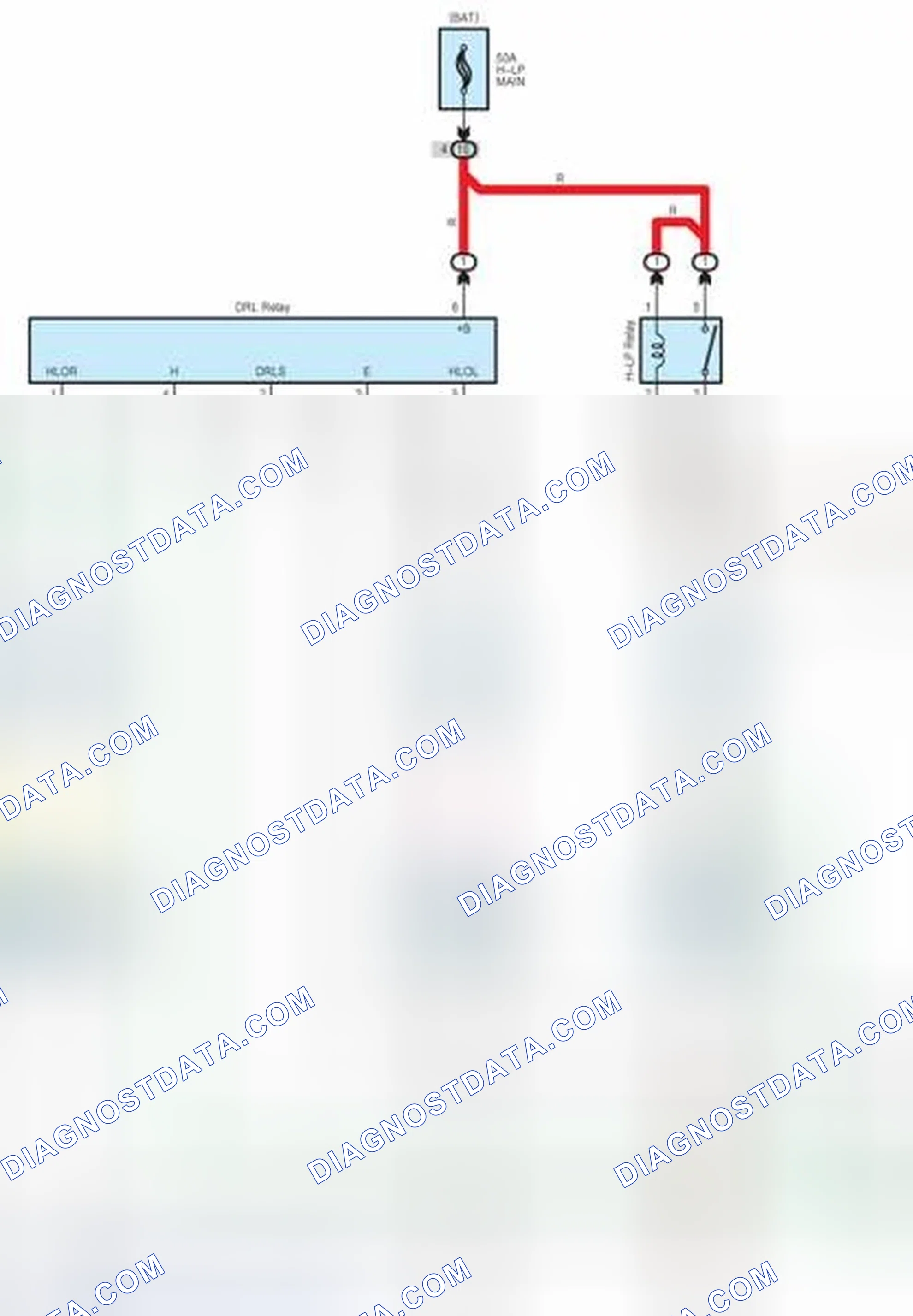 Scheme 40: Headlight (W/ Daytime Running Light) - Circuit Diagram (1 Of 3)