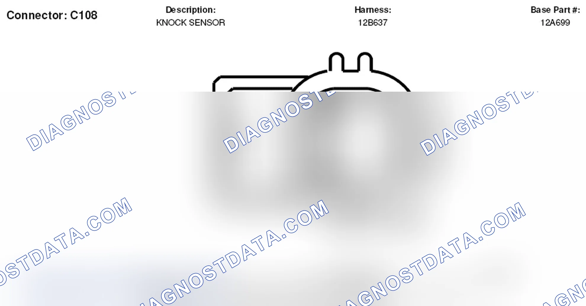 Scheme 13: Knock Sensor Connector End View (C108)
