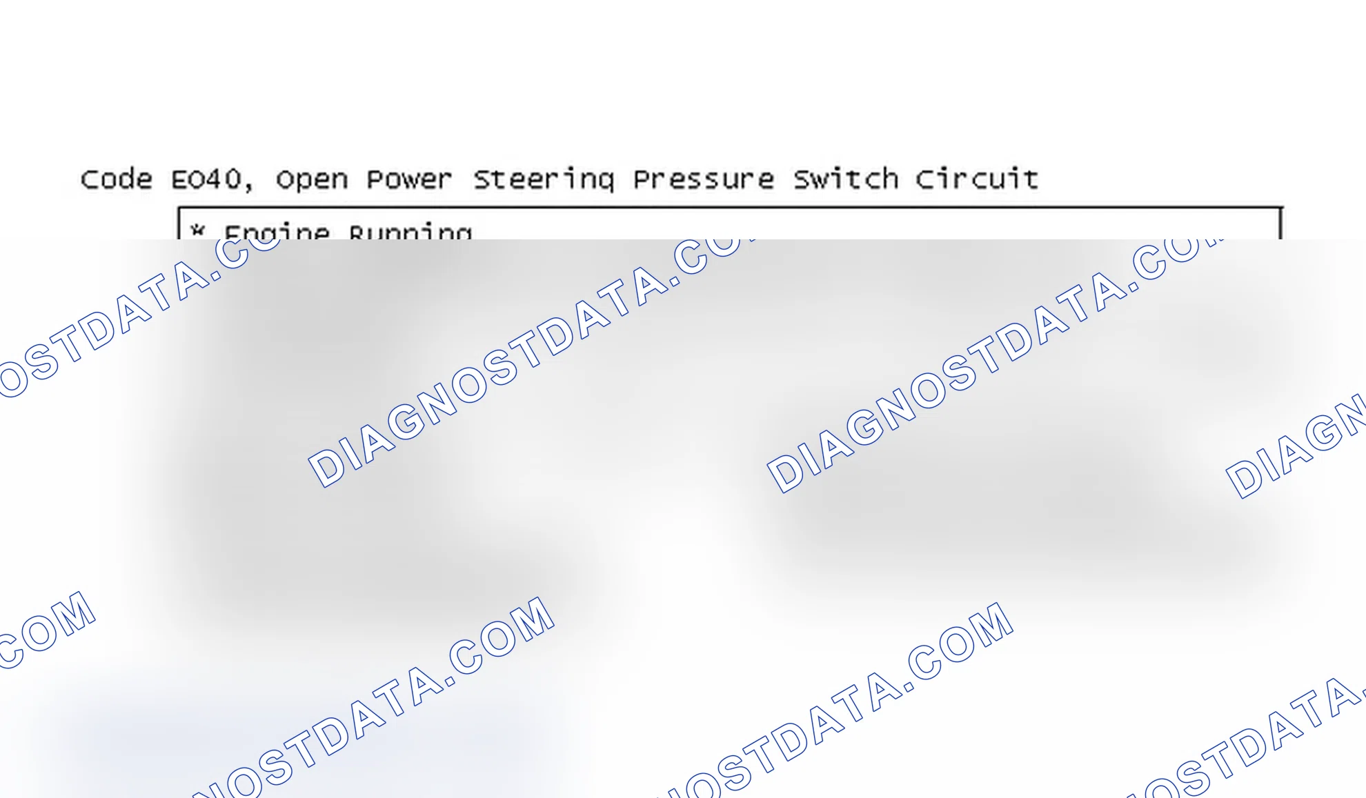 Scheme 263: Flow Chart, Code EO40, Open Power Steering Pressure Switch Circuit