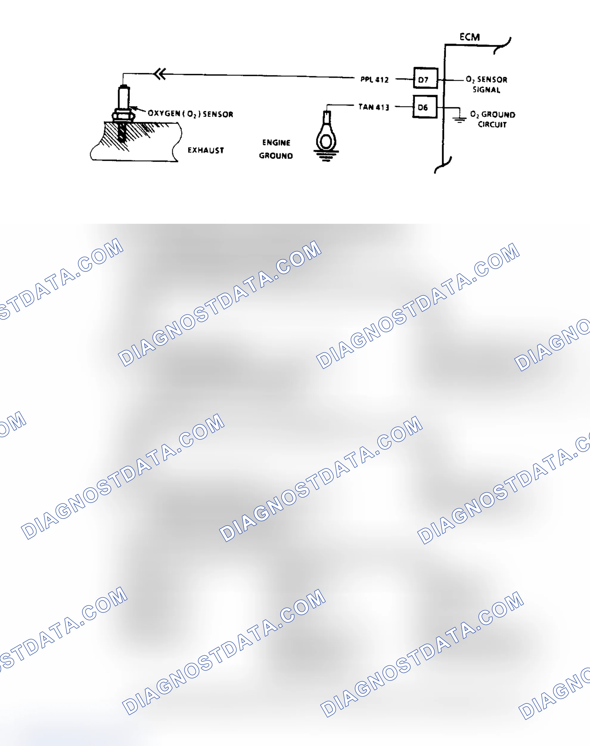 Scheme 47: Code 13, Oxygen Sensor Circuit Flow Chart & Schematic