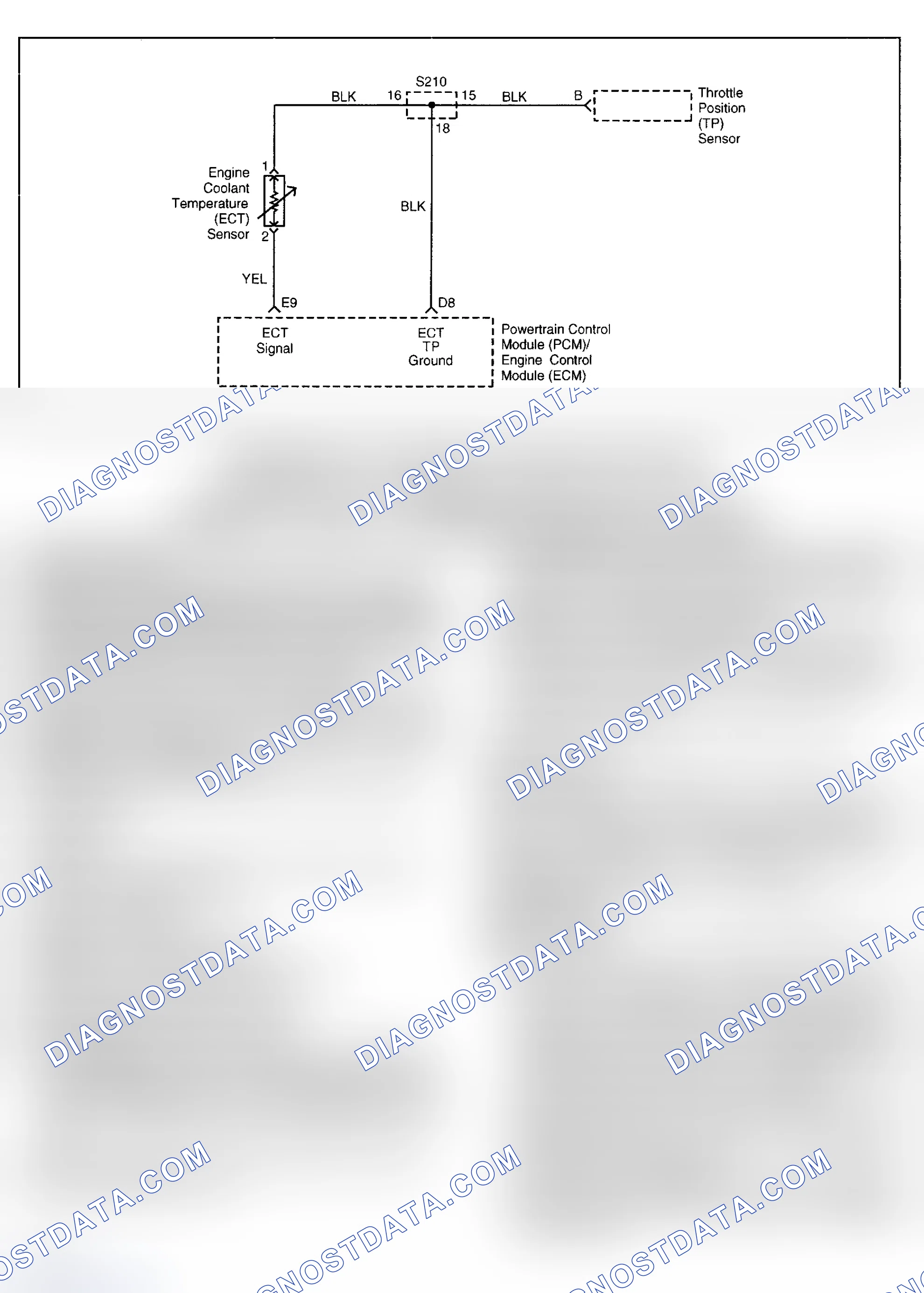 Scheme 36: DTC P0118: ENGINE COOLANT TEMPERATURE HIGH VOLTAGE