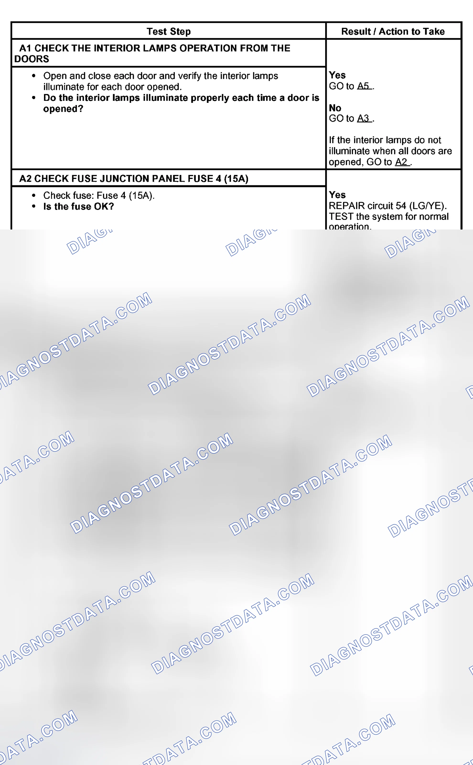 Scheme 13: PINPOINT TEST A: THE INTERIOR LAMPS ARE INOPERATIVE