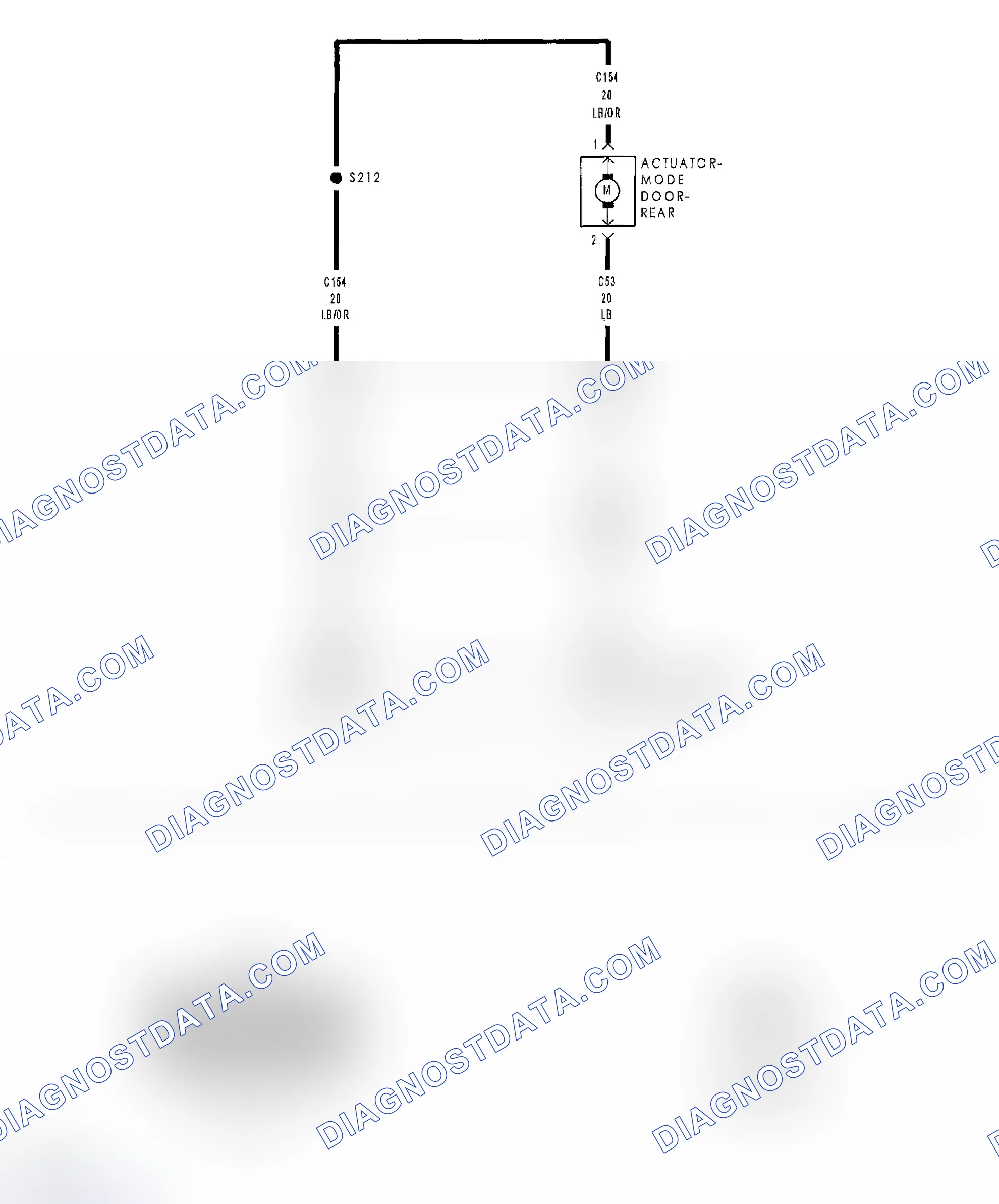 Scheme 28: B103D-REAR MODE DOOR CONTROL CIRCUIT OPEN (MTC)