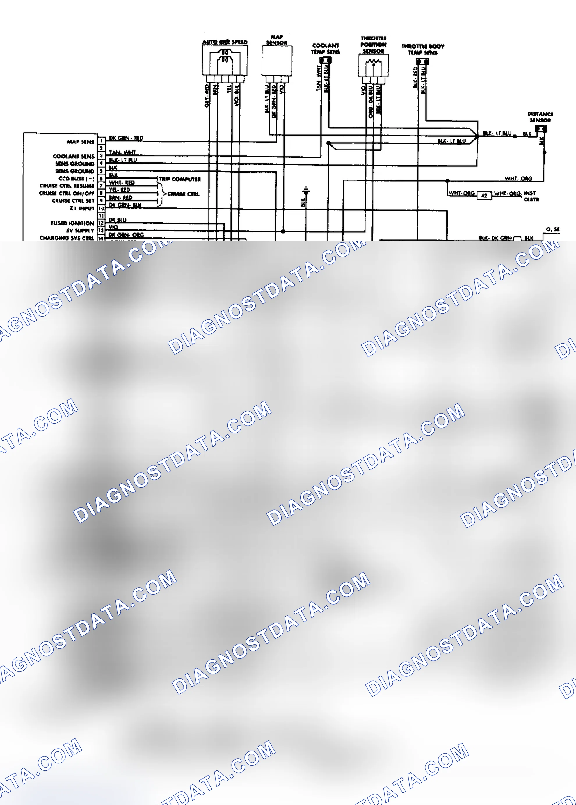 Scheme 8: MPFI System Wiring Diagram (3.0L)