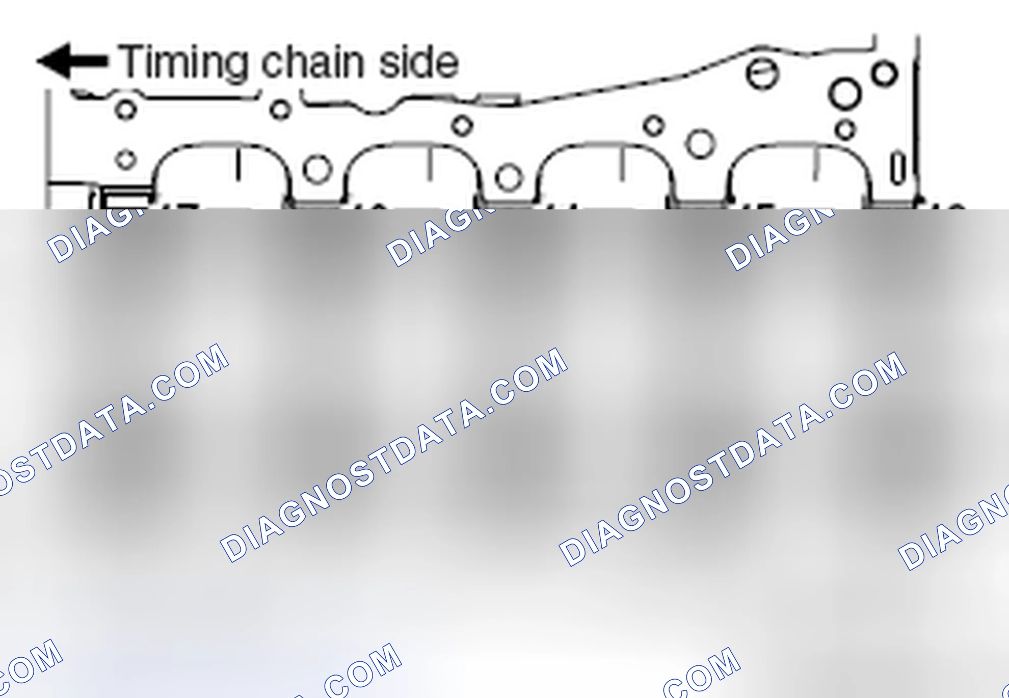 Scheme 219: >> E << CRANKSHAFT BEARING CAP / CRANKSHAFT BEARING CAP BOLT INSTALLATION