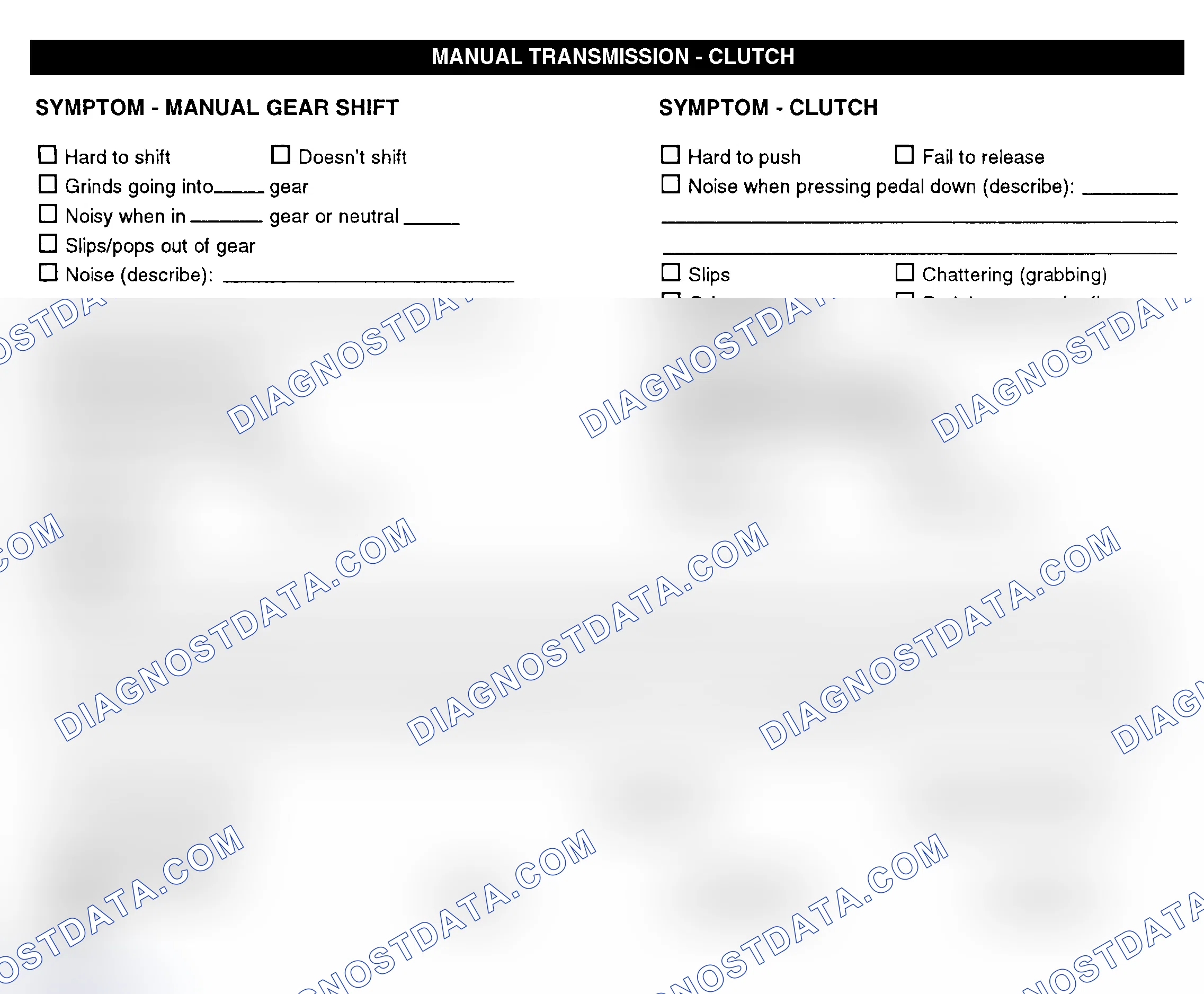 Scheme 10: Manual Transmission & Clutch