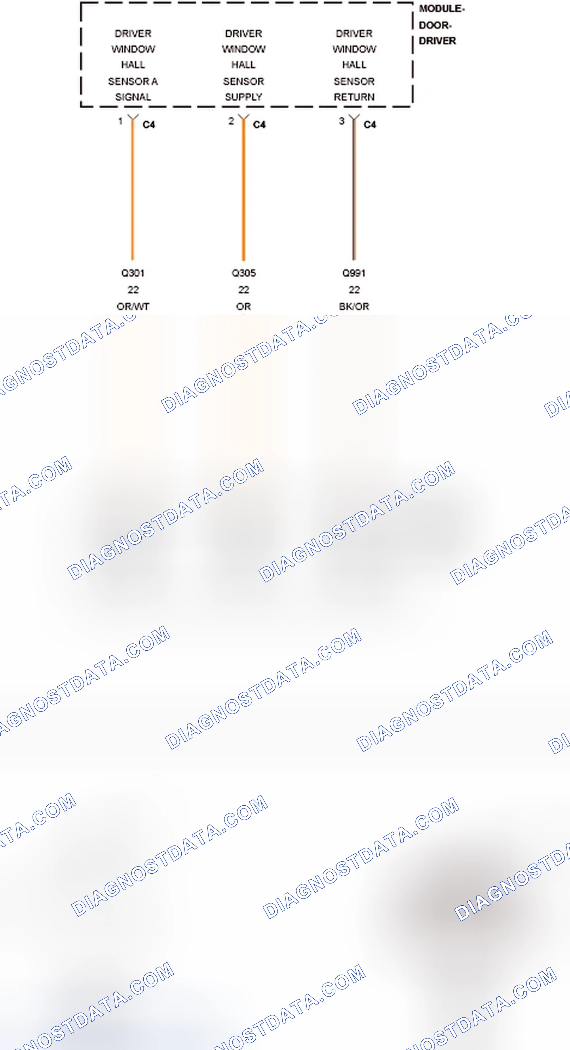 Scheme 62: B1857-11-DRIVER WINDOW POSITION SENSOR POWER SUPPLY - CIRCUIT SHORT TO GROUND