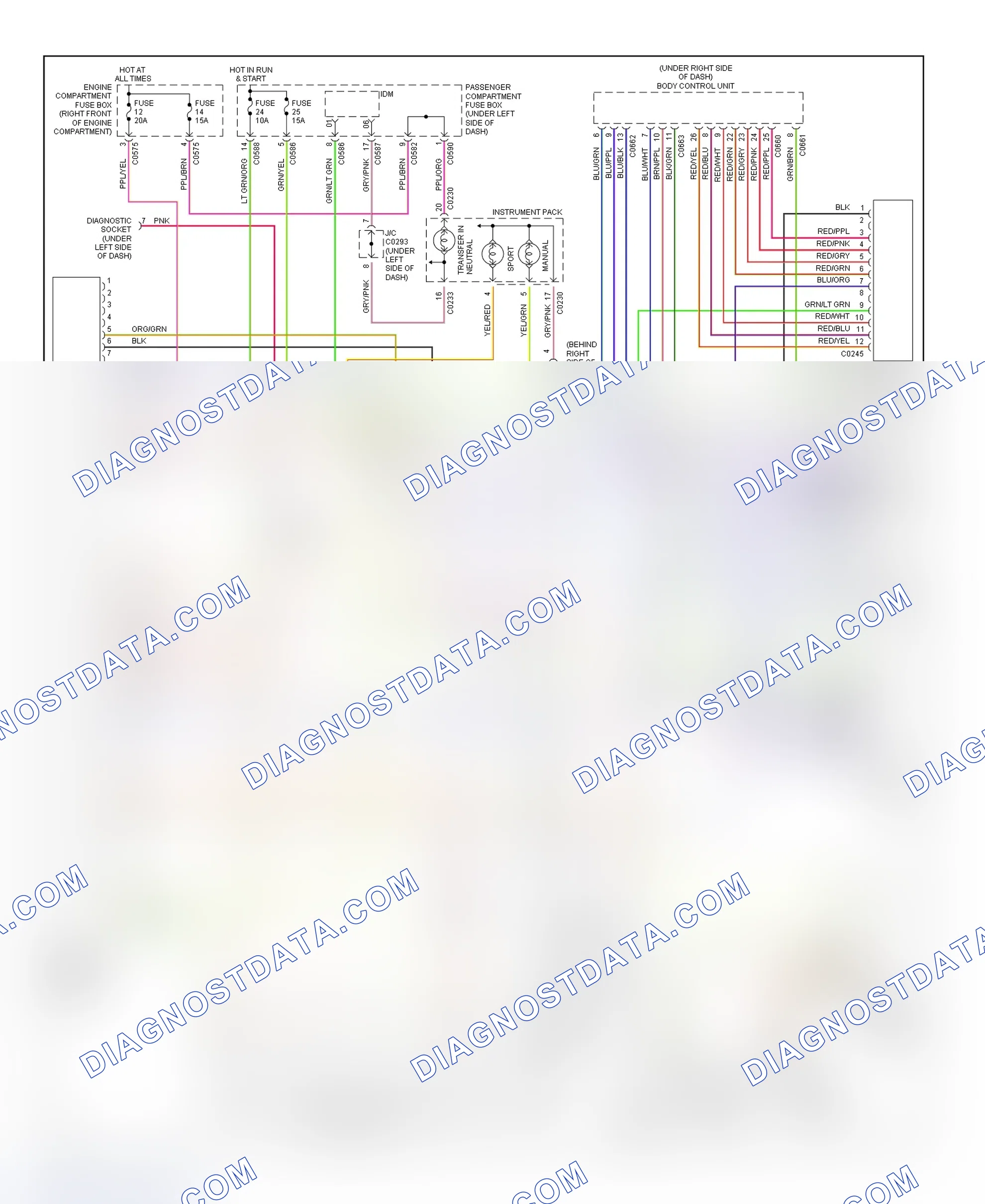 Scheme 127: Transmission Electronic Control System Wiring Diagram (ZF4HP22 & ZF4HP24 - 2003-2004 Discovery)