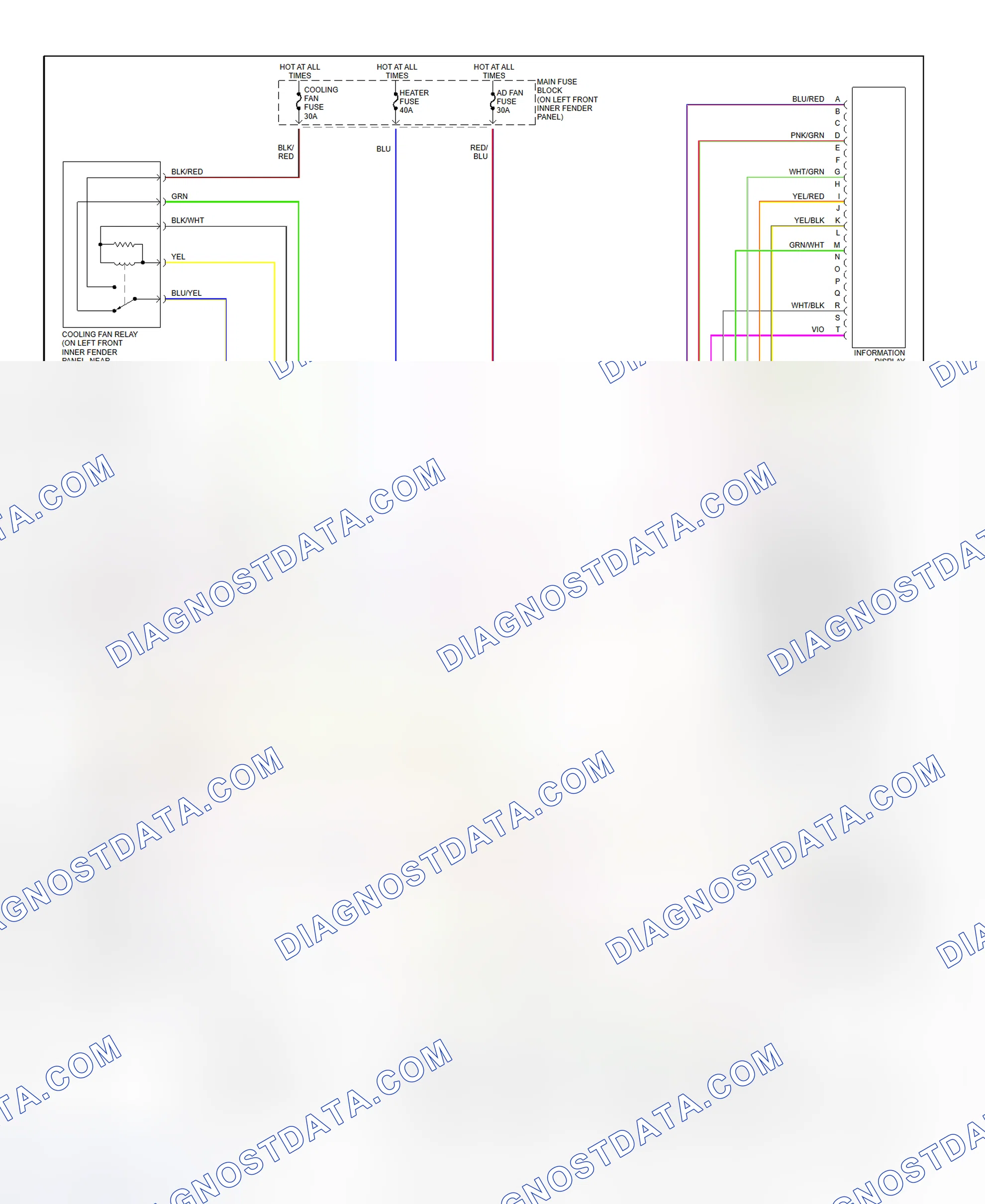 Scheme 12: Automatic A/C-Heater System Wiring Diagram (2001 Millenia With 2.5L Engine - 2 Of 2)