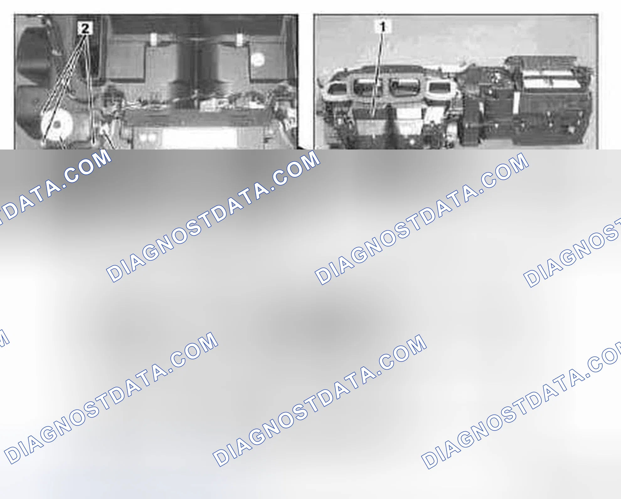 Scheme 28: Identifying Left Footwell Flap Actuator Motor (M16/15) Location - Model 220