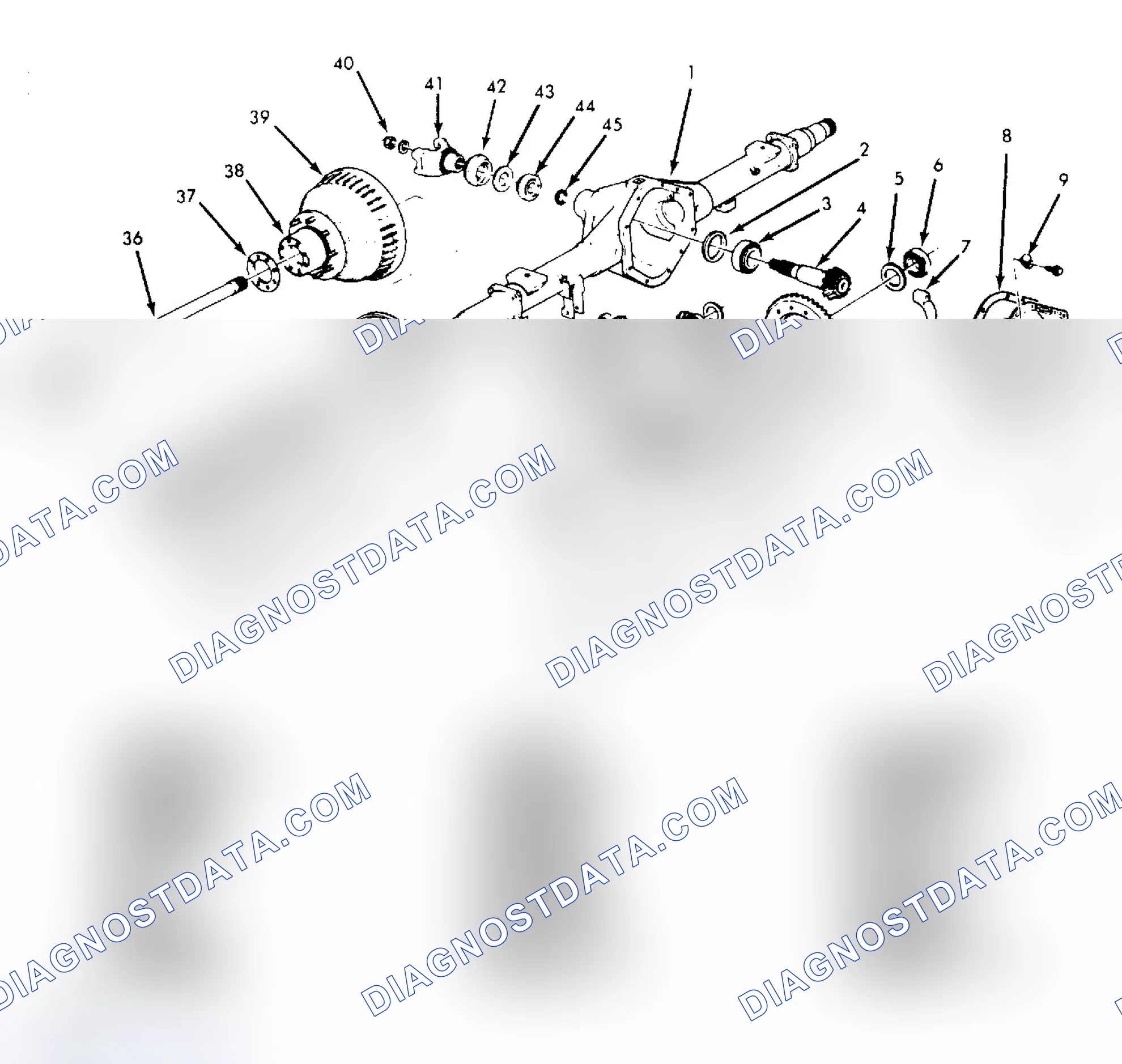 Scheme 8: Exploded View Of Spicer (Dana) Full-Floating Axle Assembly