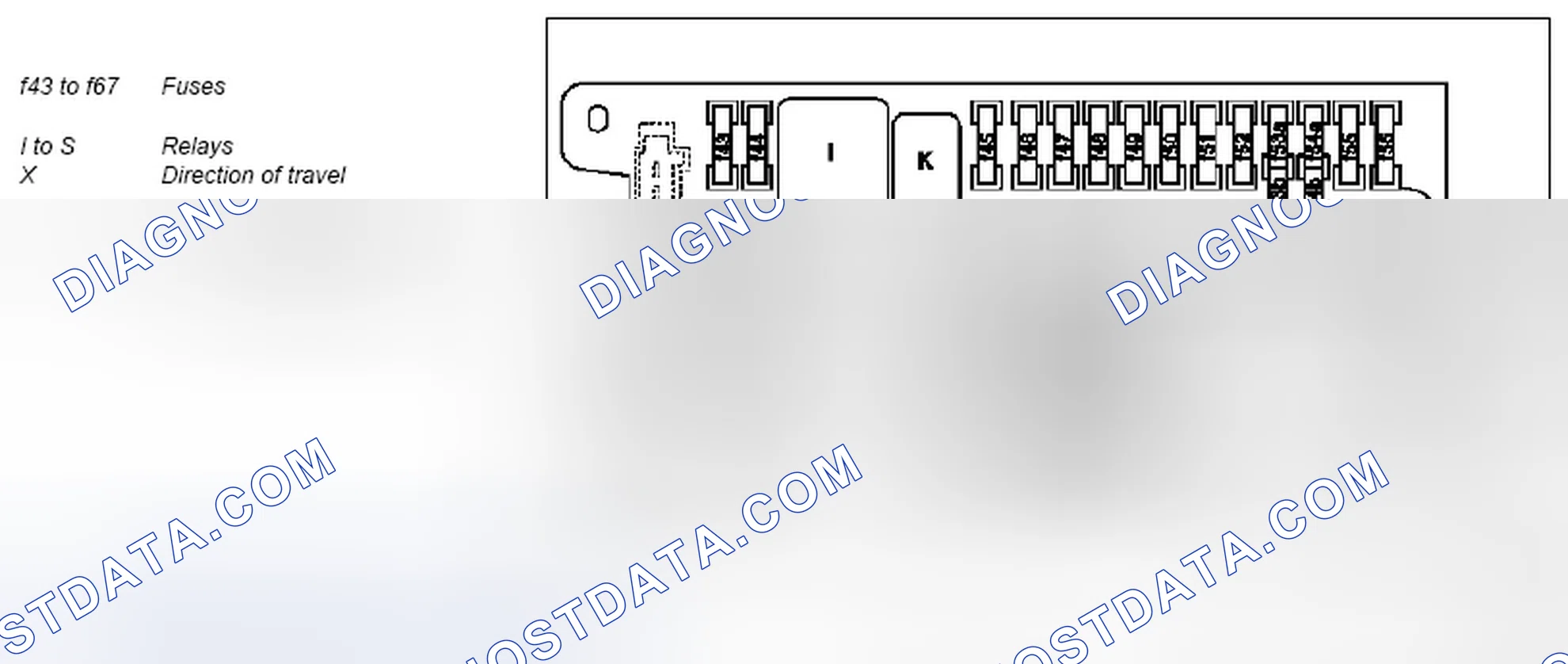 Scheme 114: Relay assignment of fuse and relay box in left side of engine compartment - GF54.15-P-1257-03TM